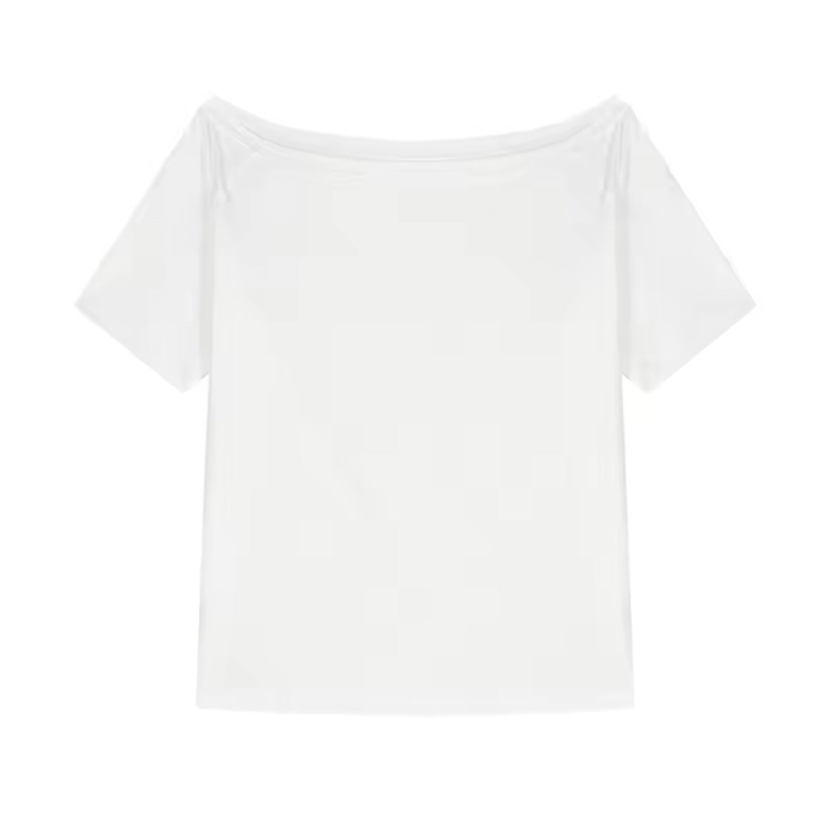 Flirla 2pcs/Set Off-Shoulder Loose T-Shirt – Trendy Oversized Fit for Effortless Style