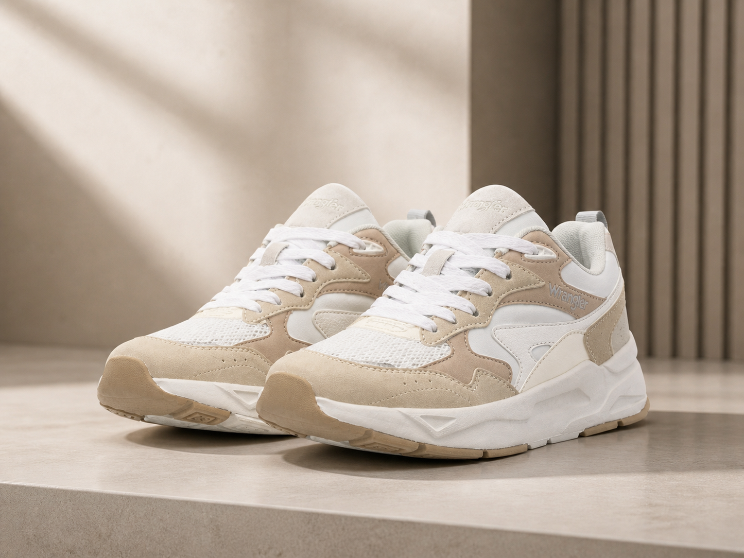 Chunky Beige Pink Sneakers Soft Feminine Aesthetic Effortless Stylish Look All Season Women - UltraChic