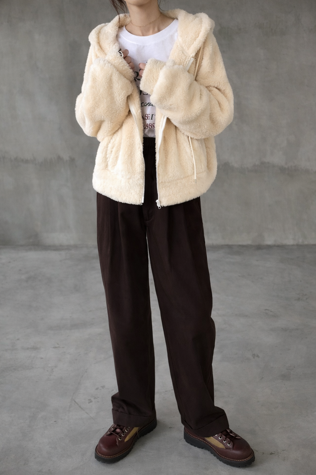 Women’s Sherpa Fleece Hooded Sweatshirt – Soft Loose Fit Autumn Winter Cozy Casual Hoodie - UltraChic