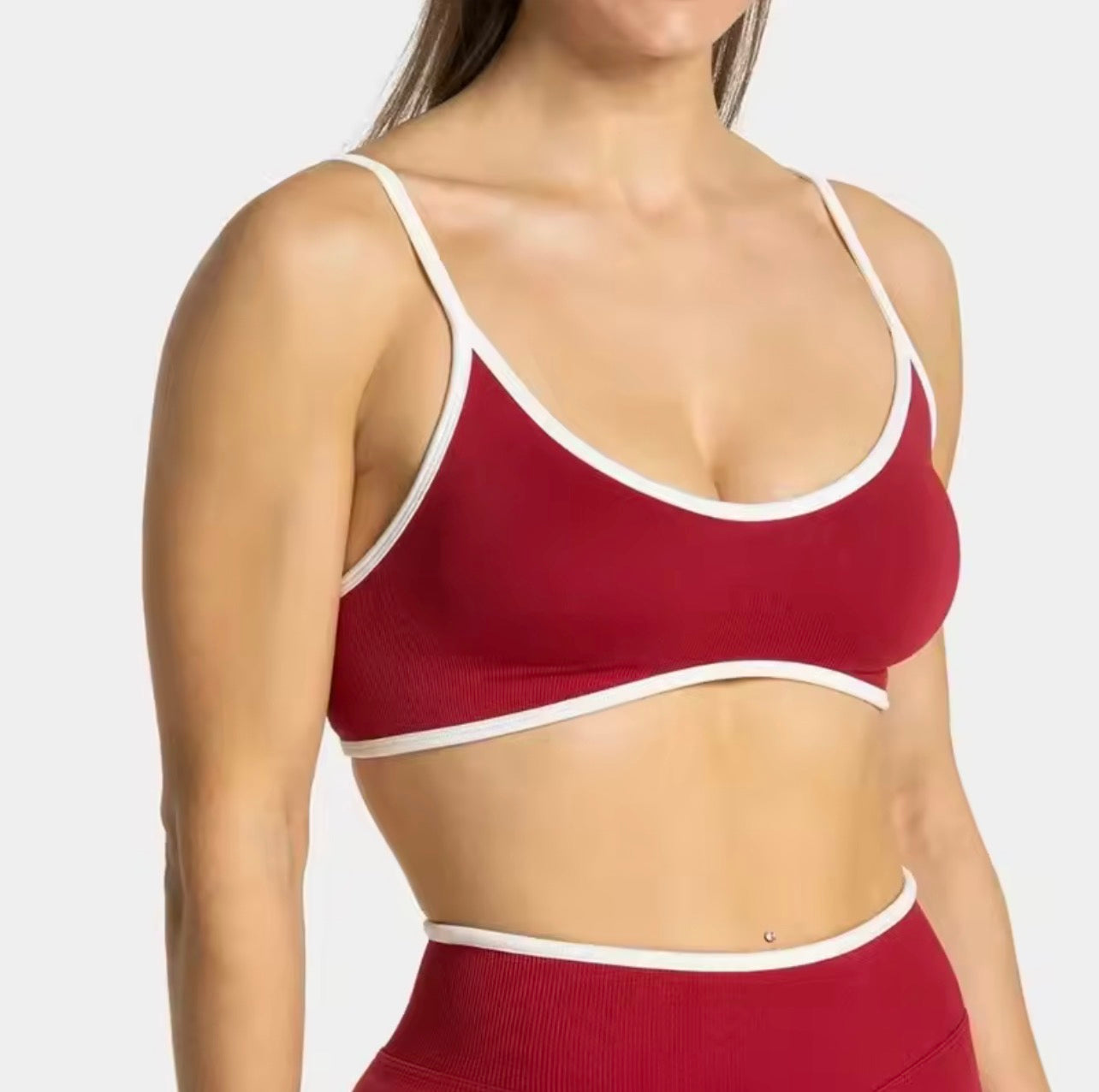 Women’s Backless Sports Bra – Breathable Summer Yoga Fitness Top with Chest Support Activewear