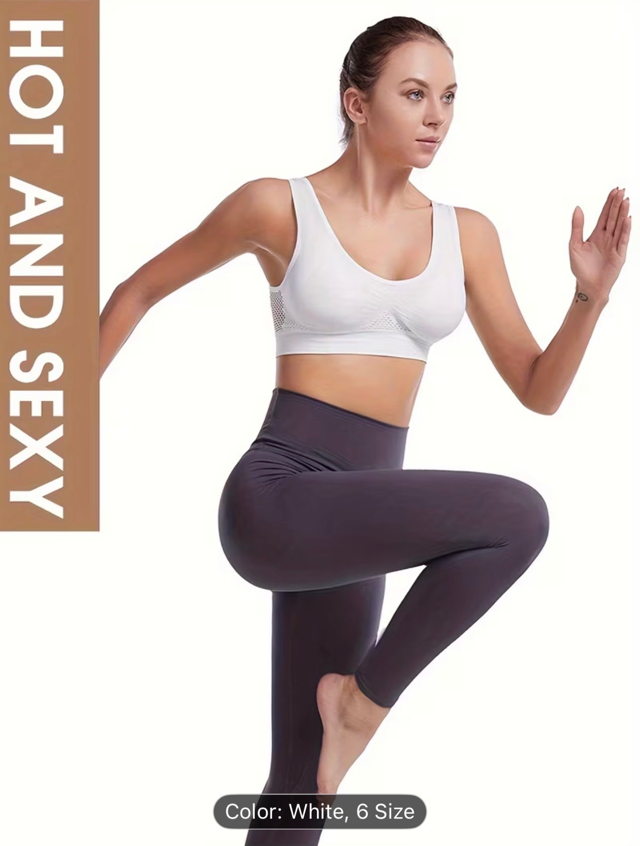 Women’s Seamless Sports Bra with Pads – Breathable High-Stretch Wireless Gym & Yoga Activewear Top