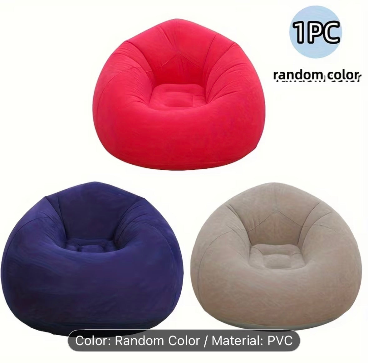 Inflatable Lazy Sofa Chair – Portable Air Couch for Home, Camping & Outdoor Relaxation