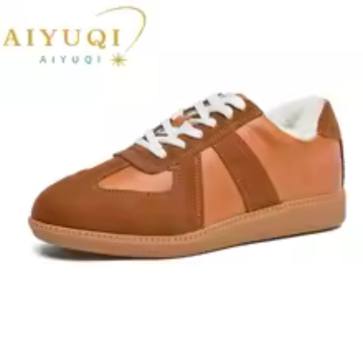 AIYUQI Women’s Sneakers 2025 | Genuine Leather Casual Flat Shoes for Women | Comfortable Moral Training Shoes for Spring