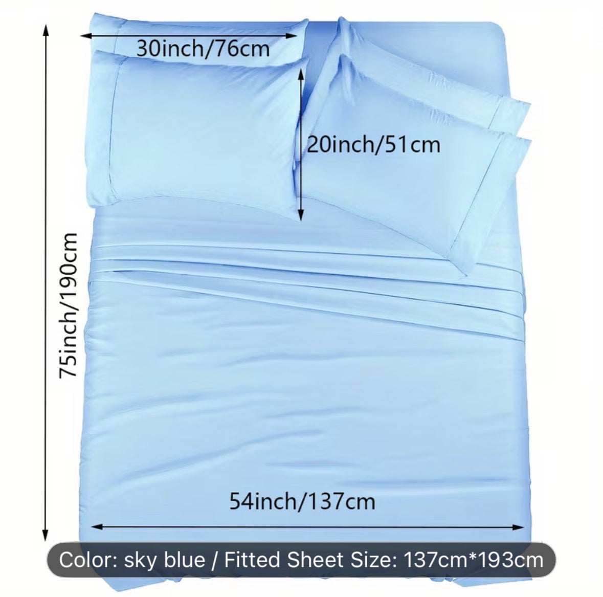 Queen Size 4-Piece Sheet Set – Breathable Cooling Bed Sheets, Hotel Quality Ultra-Soft Wrinkle-Free Bedding
