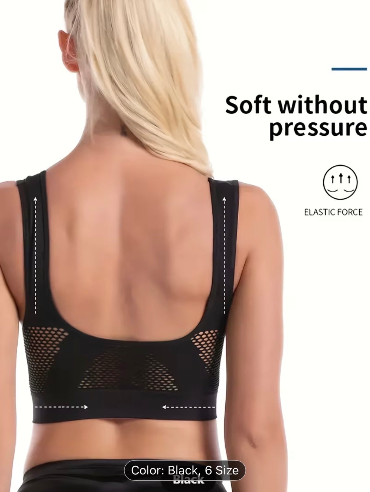 Women’s Seamless Sports Bra with Pads – Breathable High-Stretch Wireless Gym & Yoga Activewear Top