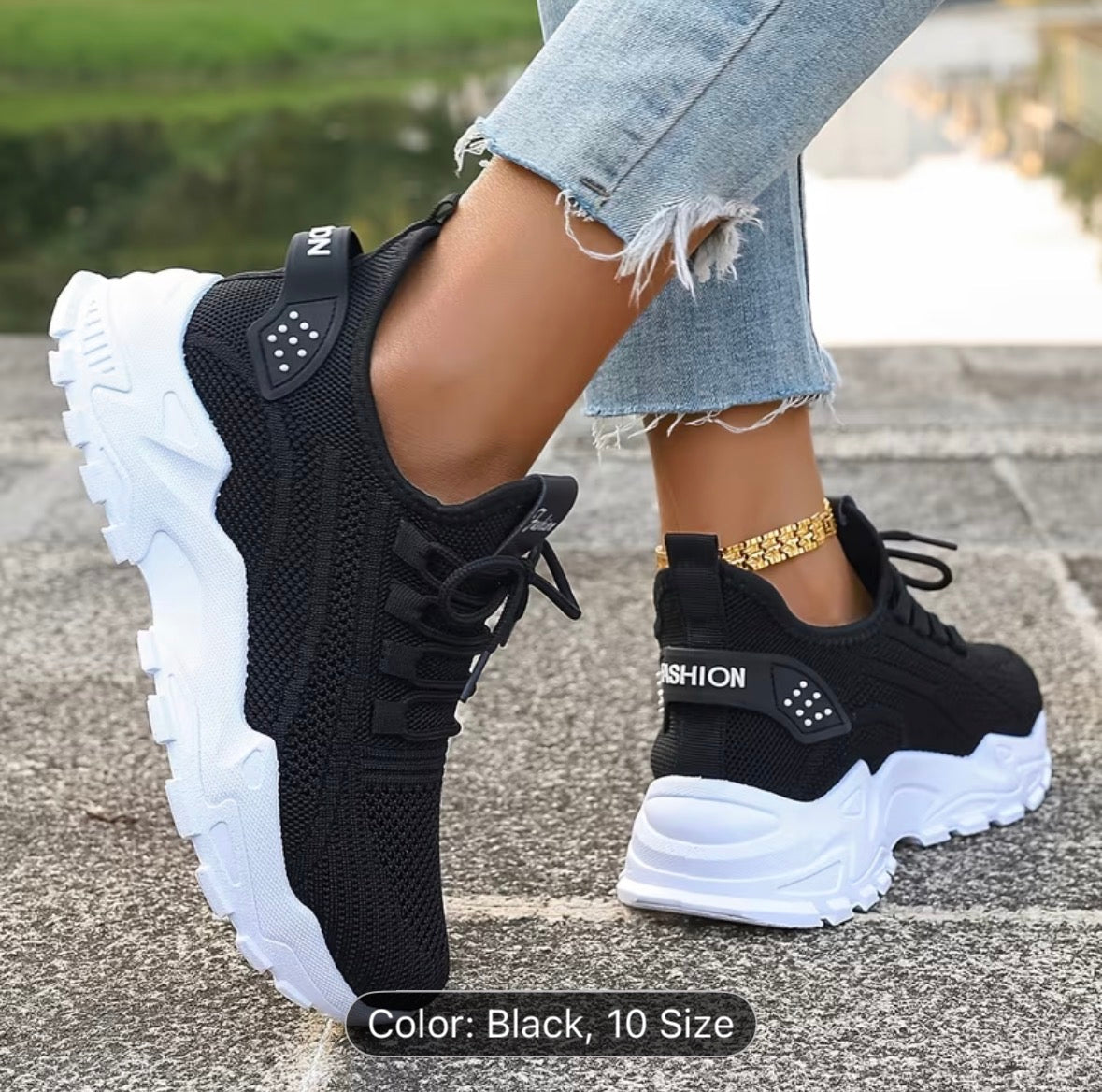 Women’s Breathable Knit Sneakers – Lightweight, Comfortable Low-Top Walking & Running Shoes - UltraChic