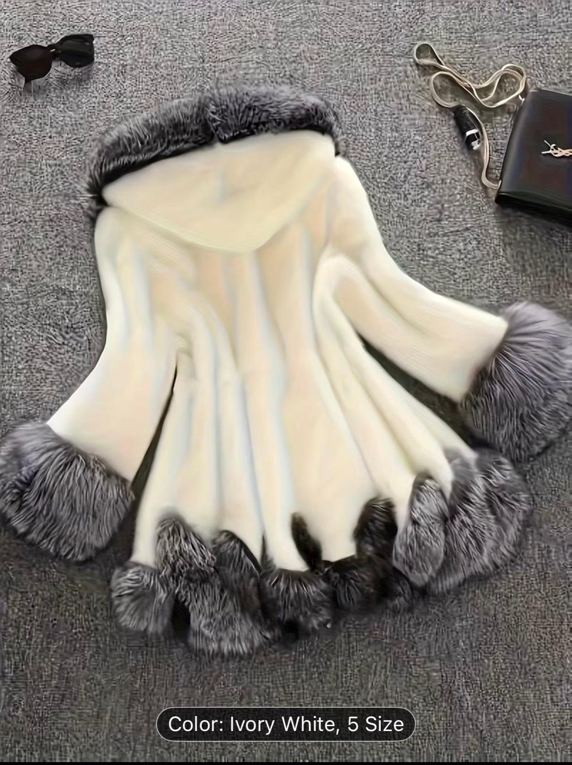 2026 New Faux Women’s Mid‑Length Hooded Coat – Warm Winter Jacket with Soft Hooded Design - UltraChic