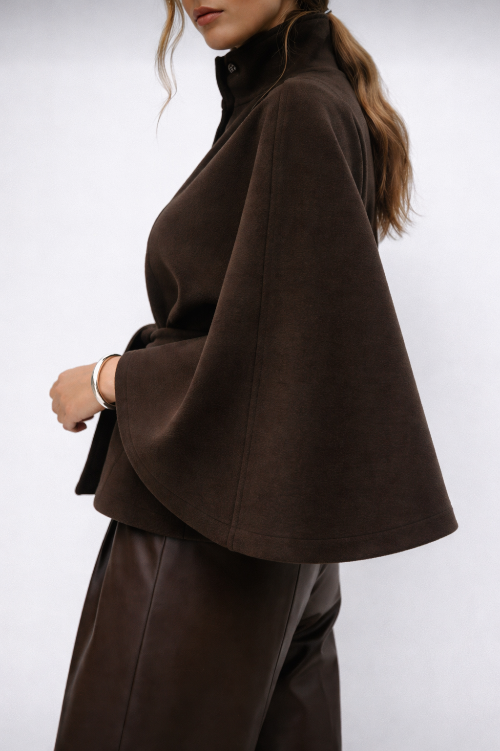 Women’s Hooded Wool Coat with Belt – Elegant Autumn Winter Outerwear - UltraChic