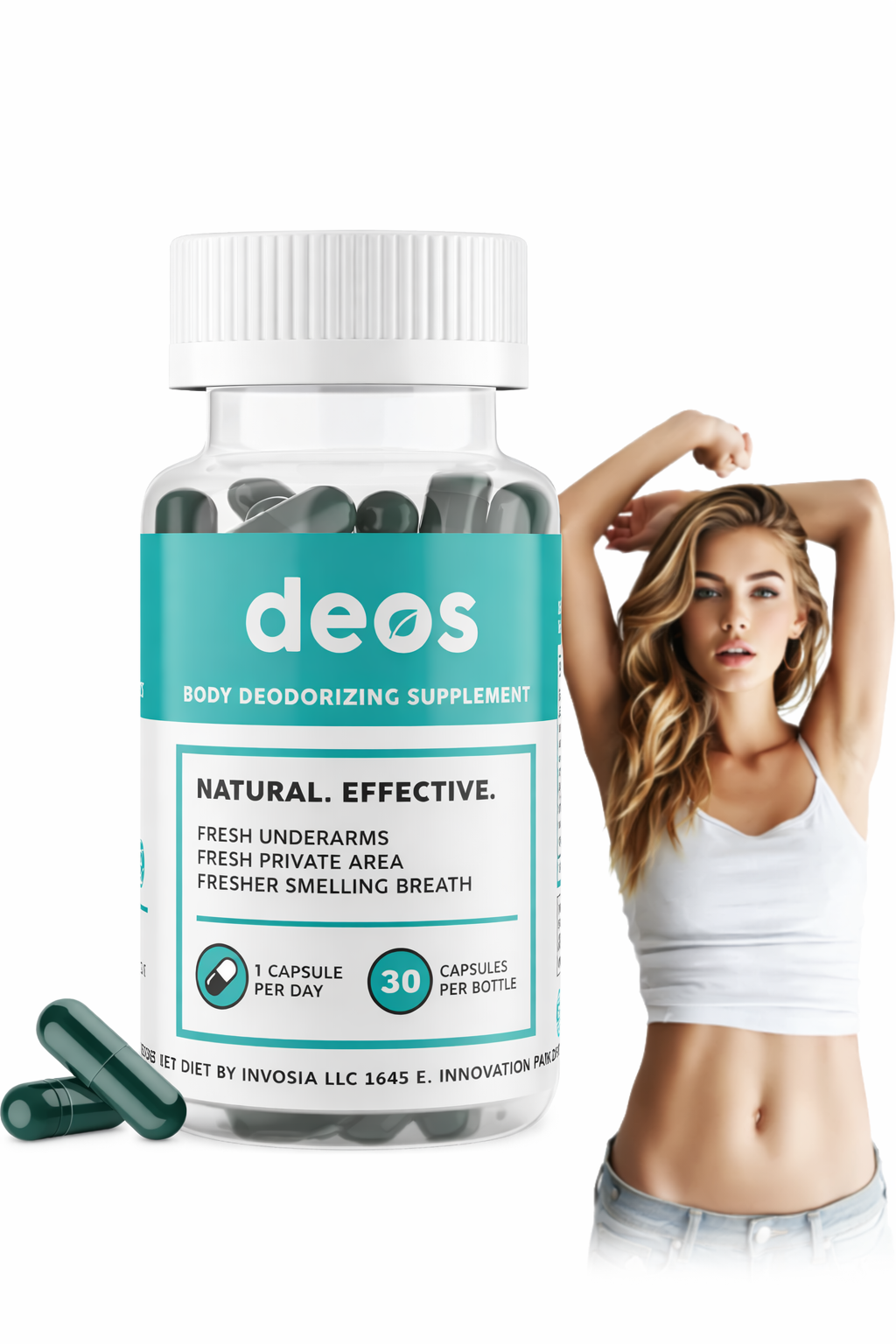 Internal Body Deodorizer Capsules – Natural All-Day Freshness Detox Supplement for Men & Women - UltraChic