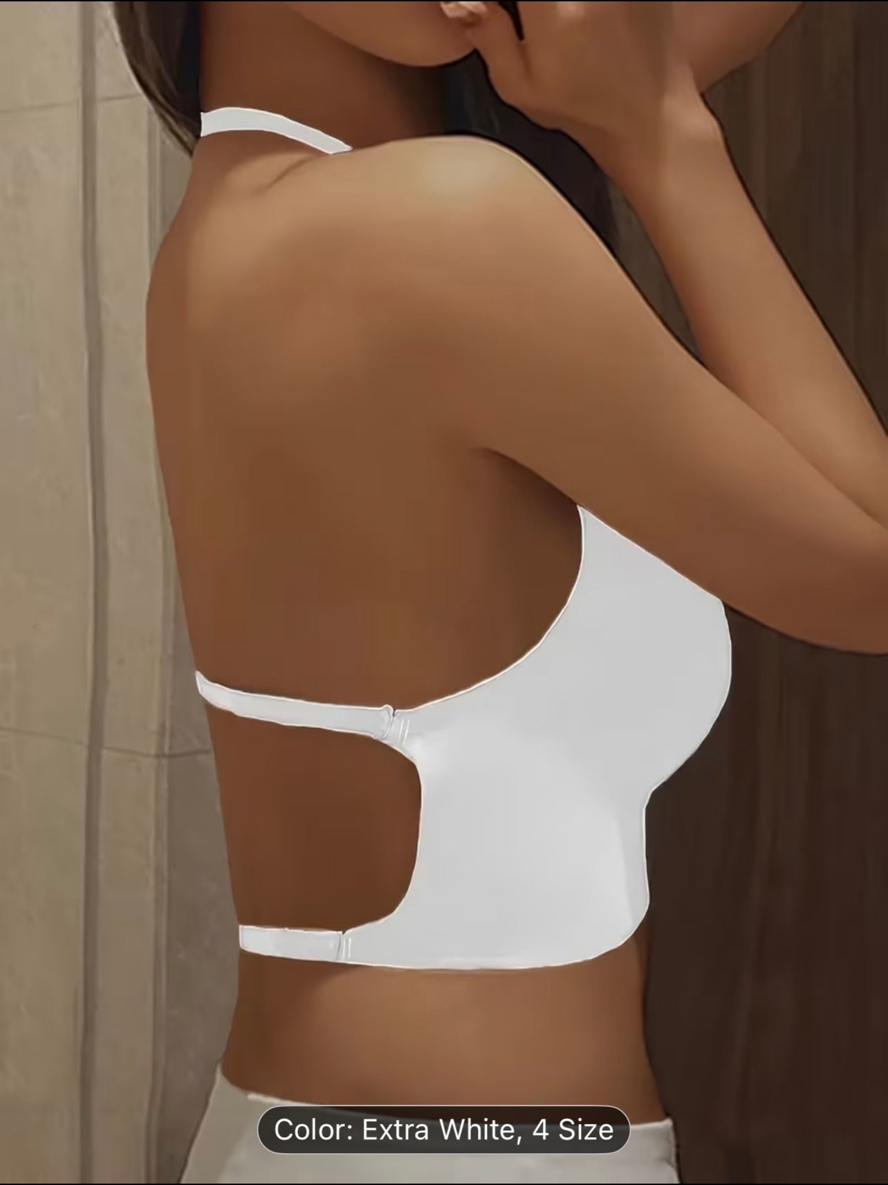 Womens Backless Seamless Push Up Bra Breathable Removable Pads Summer Invisible Lingerie Top 💖