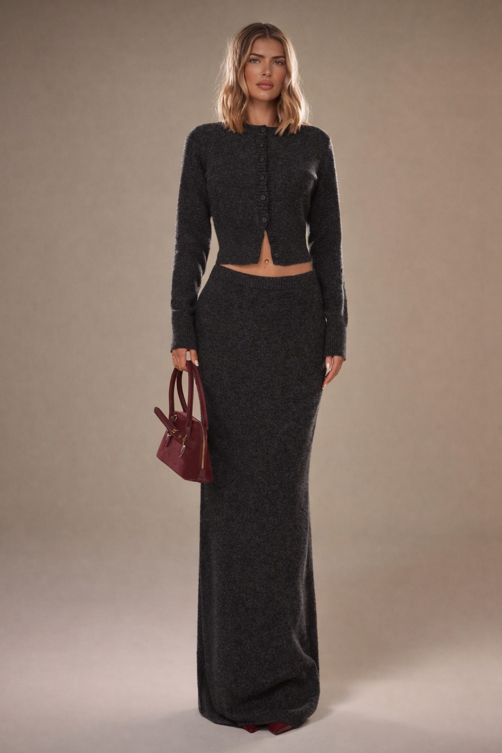 Women’s Mermaid Knit Maxi Skirt – Elastic Waist Elegant Casual Spring Skirt - UltraChic