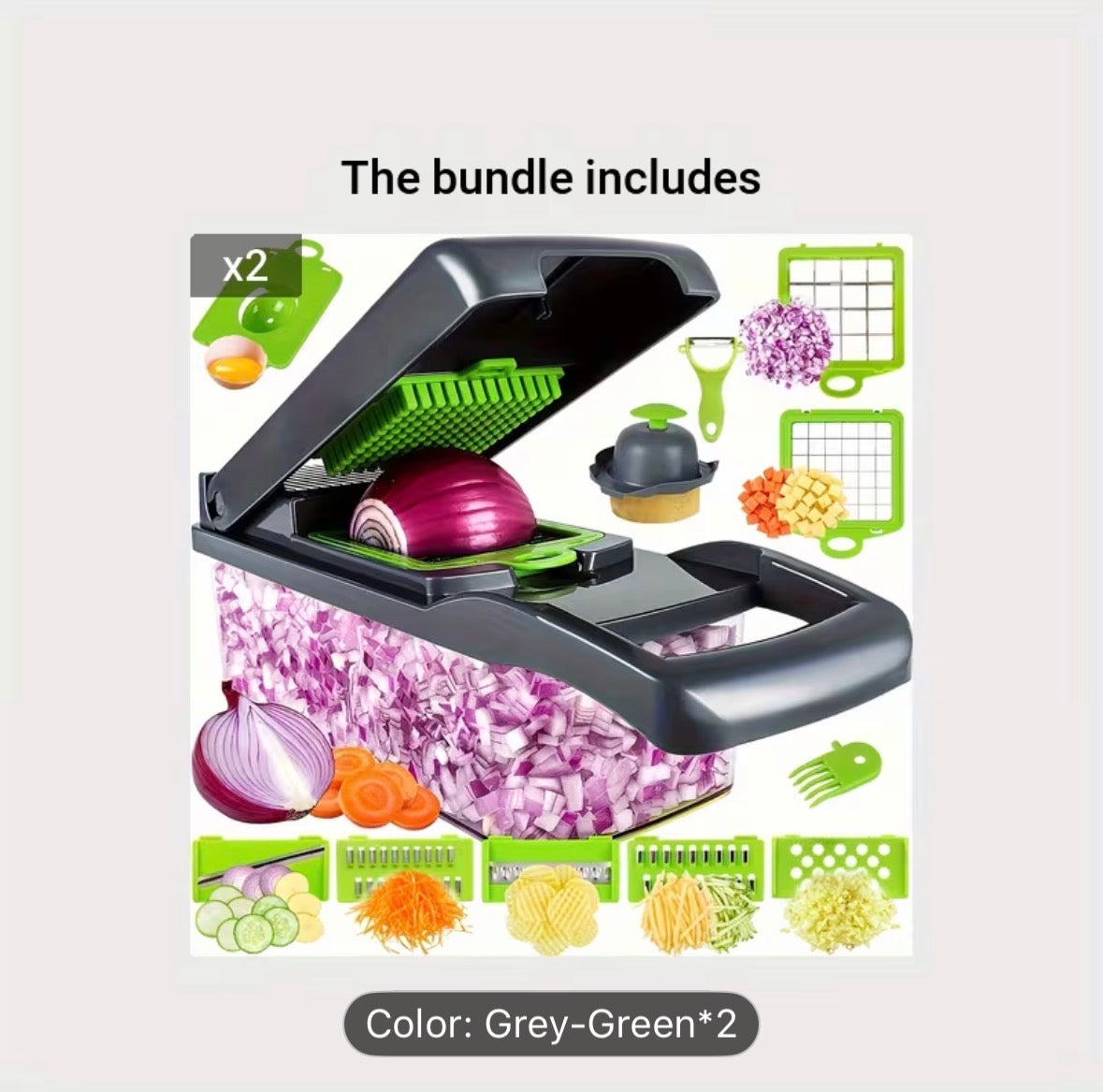 10-in-1 Multifunction Vegetable Chopper – Fast, Easy & Mess-Free Food Prep for Every Home