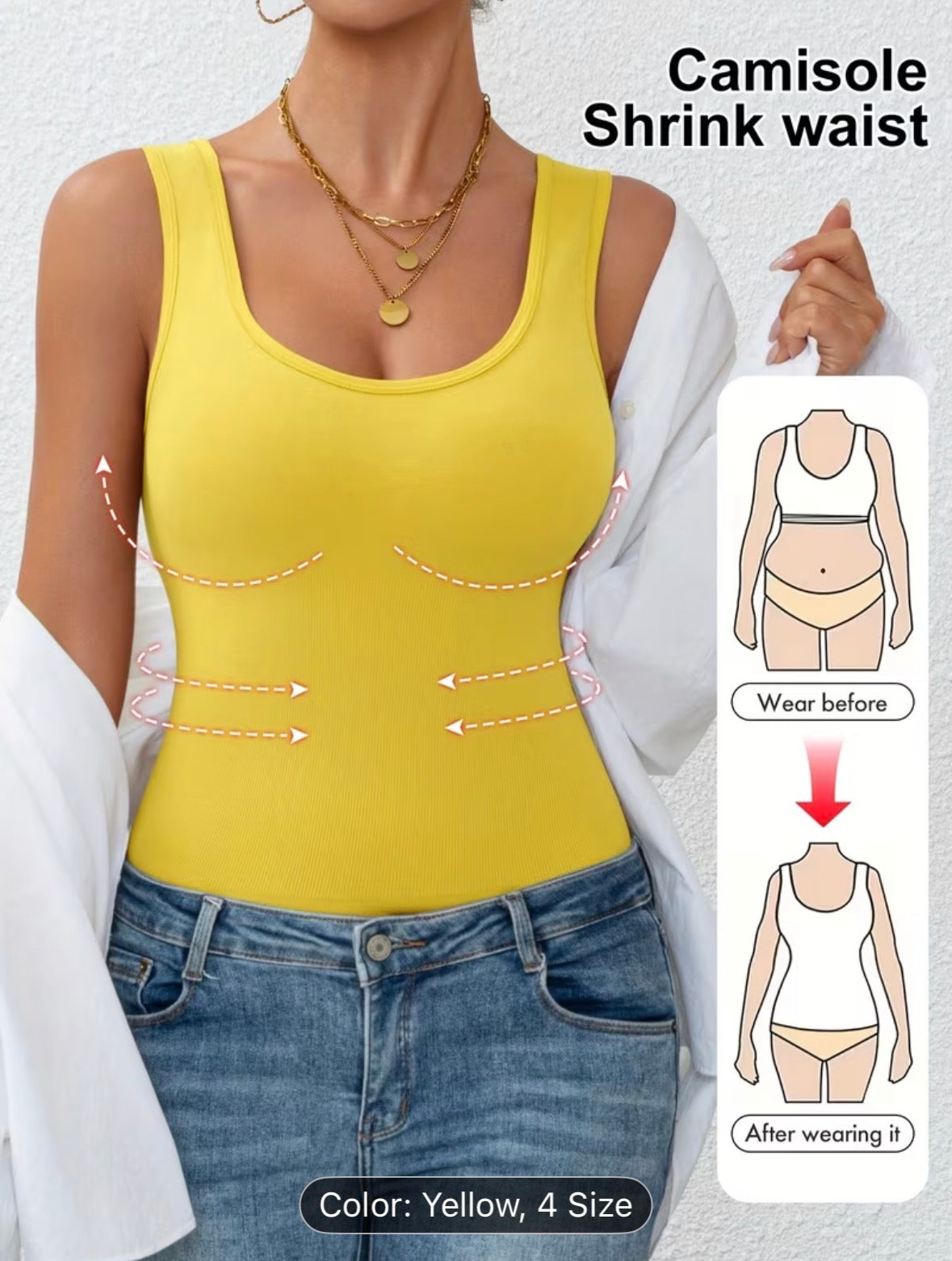 Women’s Tummy Control Vest – Sleeveless Shapewear, Waist Cincher, Comfortable Workout & Daily Wear - UltraChic