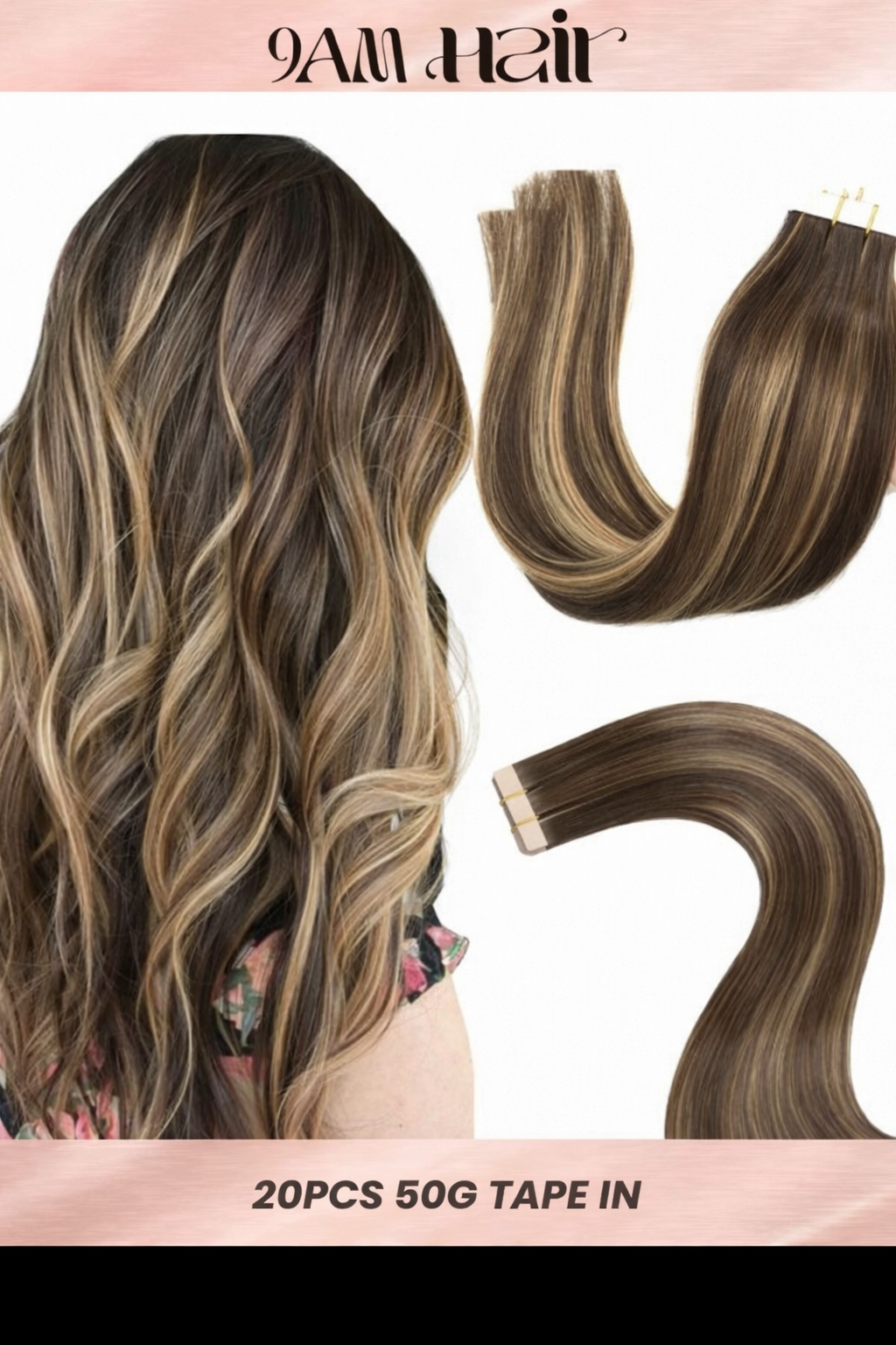 Tape In Human Hair Extensions Remy Straight – Invisible Seamless PU Tape Hair Extensions for Women Salon Quality