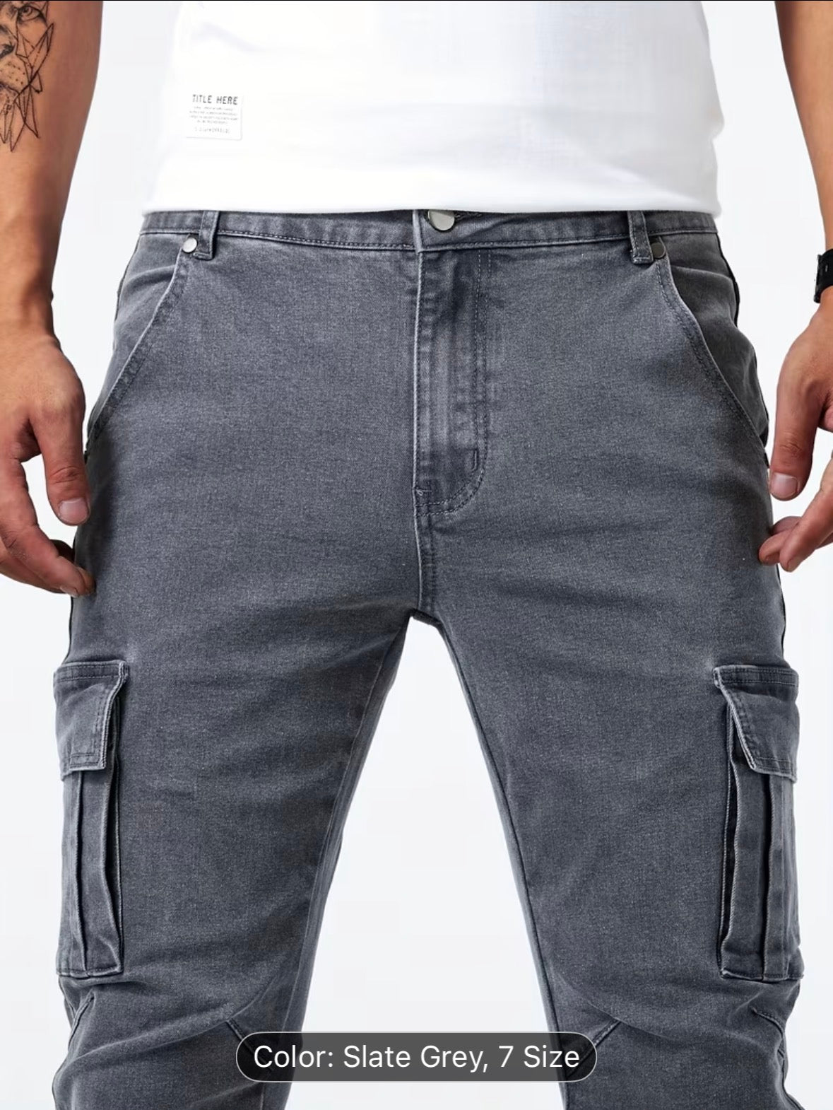 Men’s Slim-Fit Stretch Jeans with Multiple Pockets – Comfortable Street Style Denim for Everyday & All-Season Wear - UltraChic