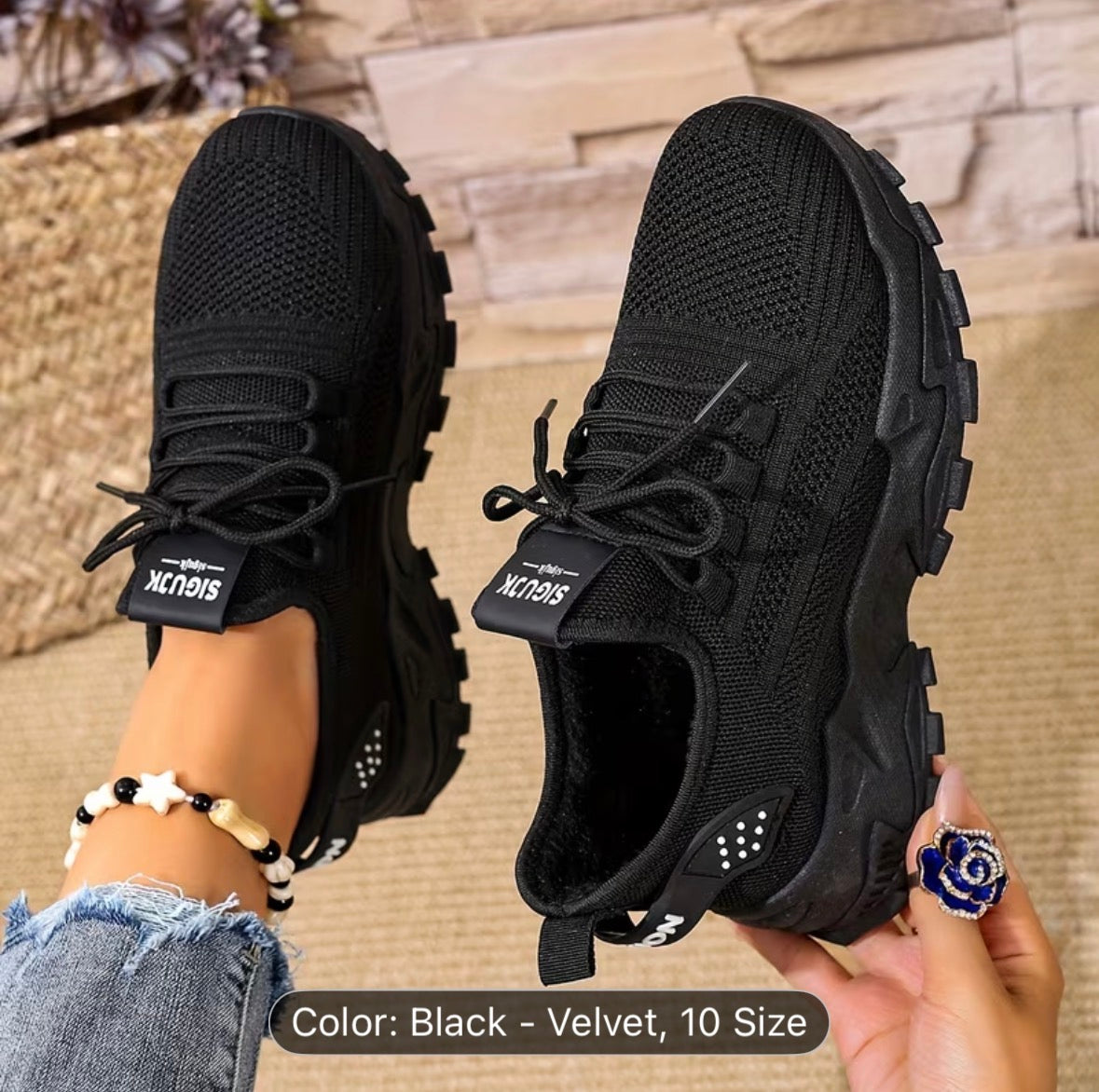 Women’s Breathable Knit Sneakers – Lightweight, Comfortable Low-Top Walking & Running Shoes - UltraChic