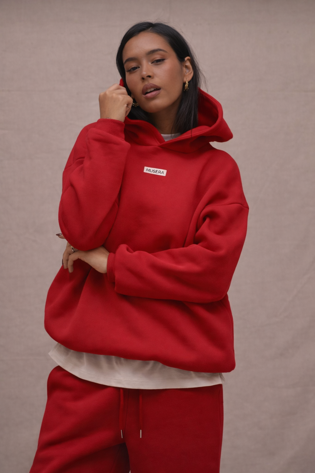 Oversized Logo Hoodie – Embroidered Cozy Autumn Winter Streetwear