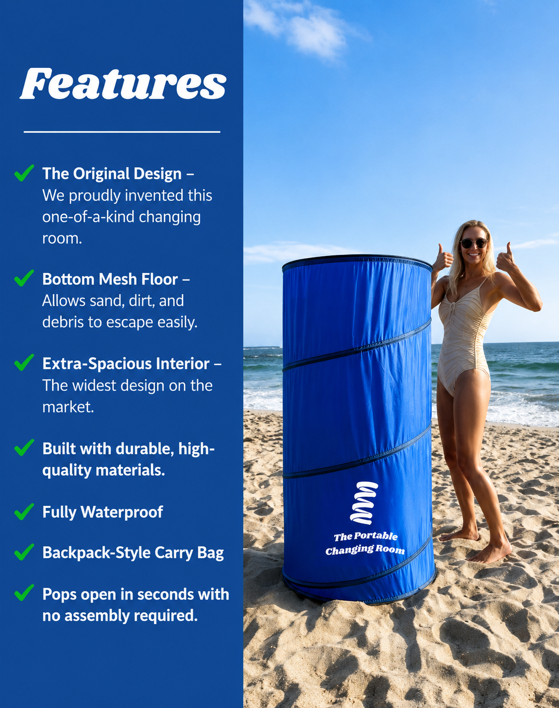 Portable Privacy Changing Tent for Beach & Camping - UltraChic