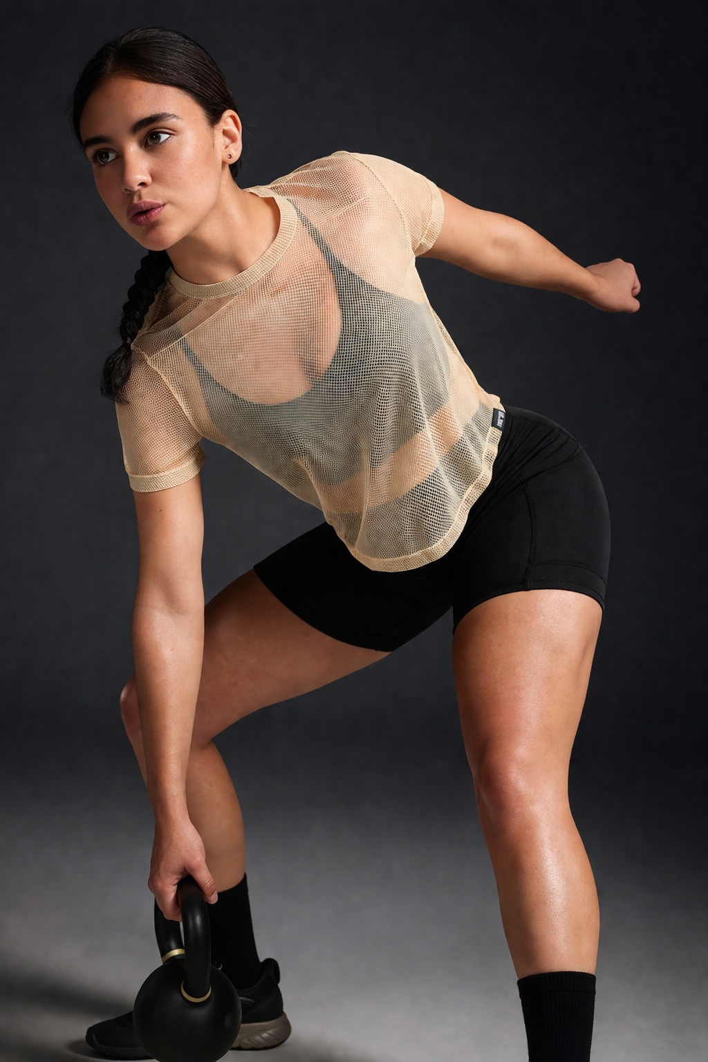 Women’s Hollow Mesh Sports T-Shirt – Breathable Lightweight Summer Activewear Casual Gym Top