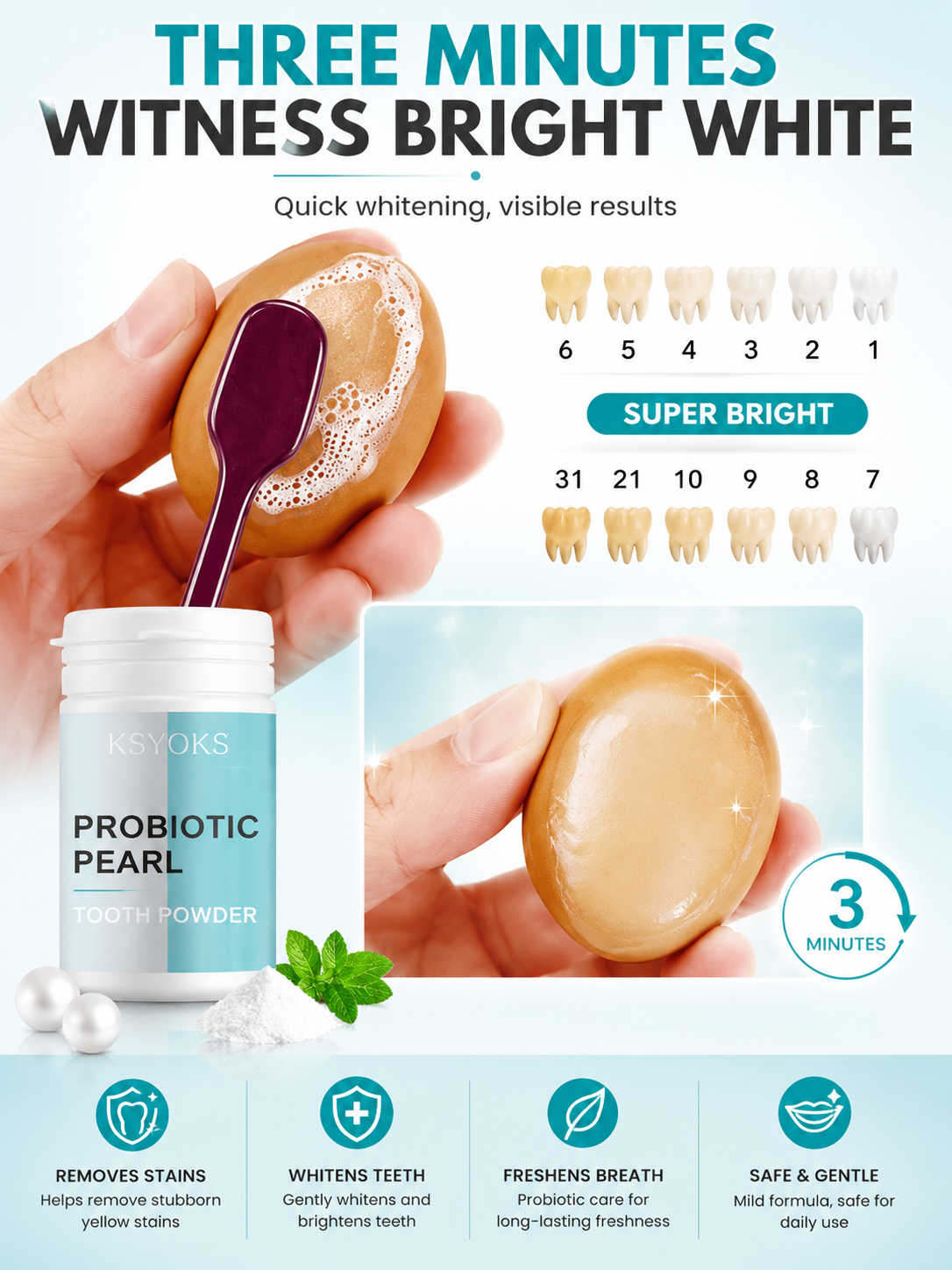 PearlGlow Teeth Whitening Powder - UltraChic