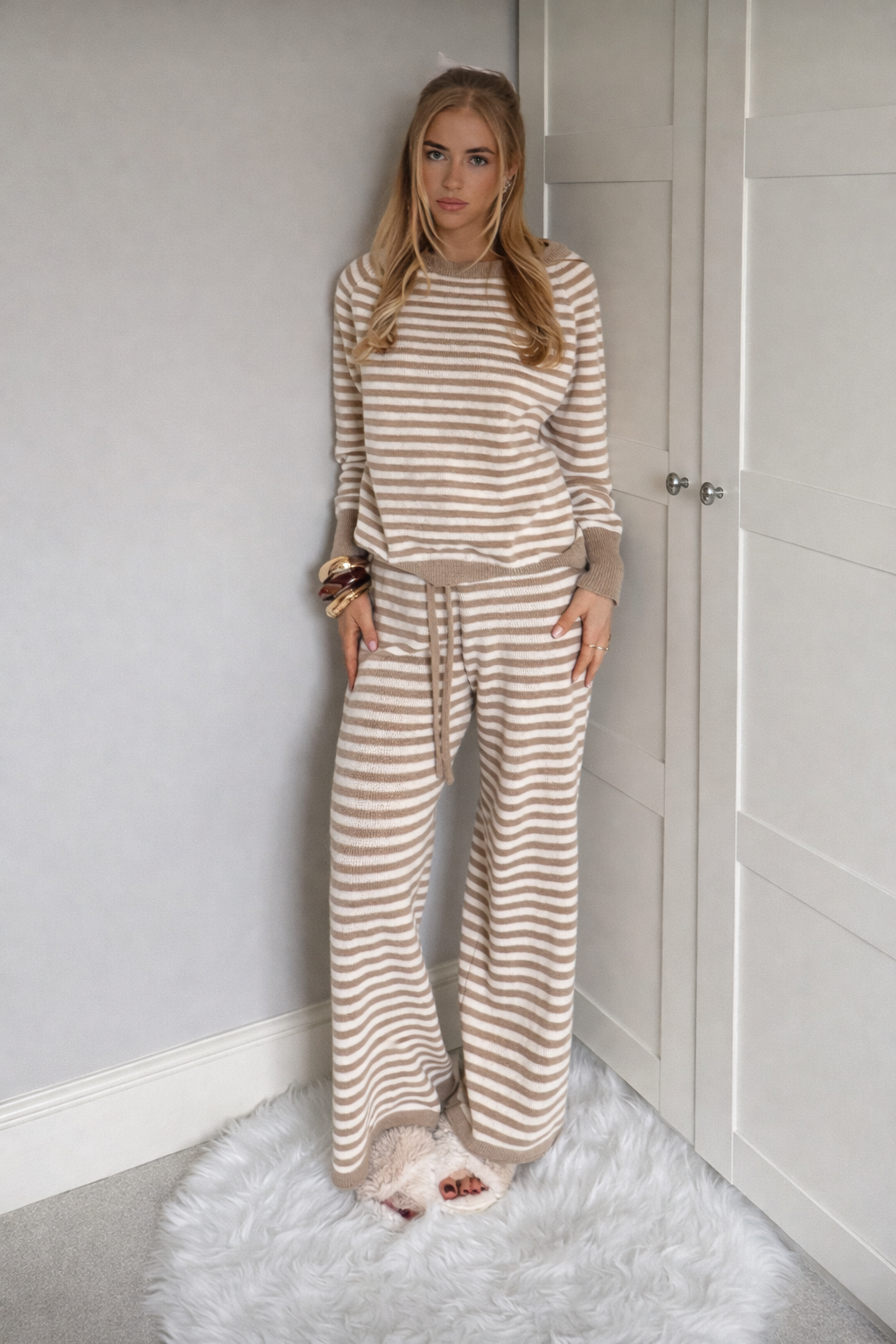 Women’s Asymmetrical Knit Set – Clean Girl Spring Casual Two-Piece Outfit - UltraChic