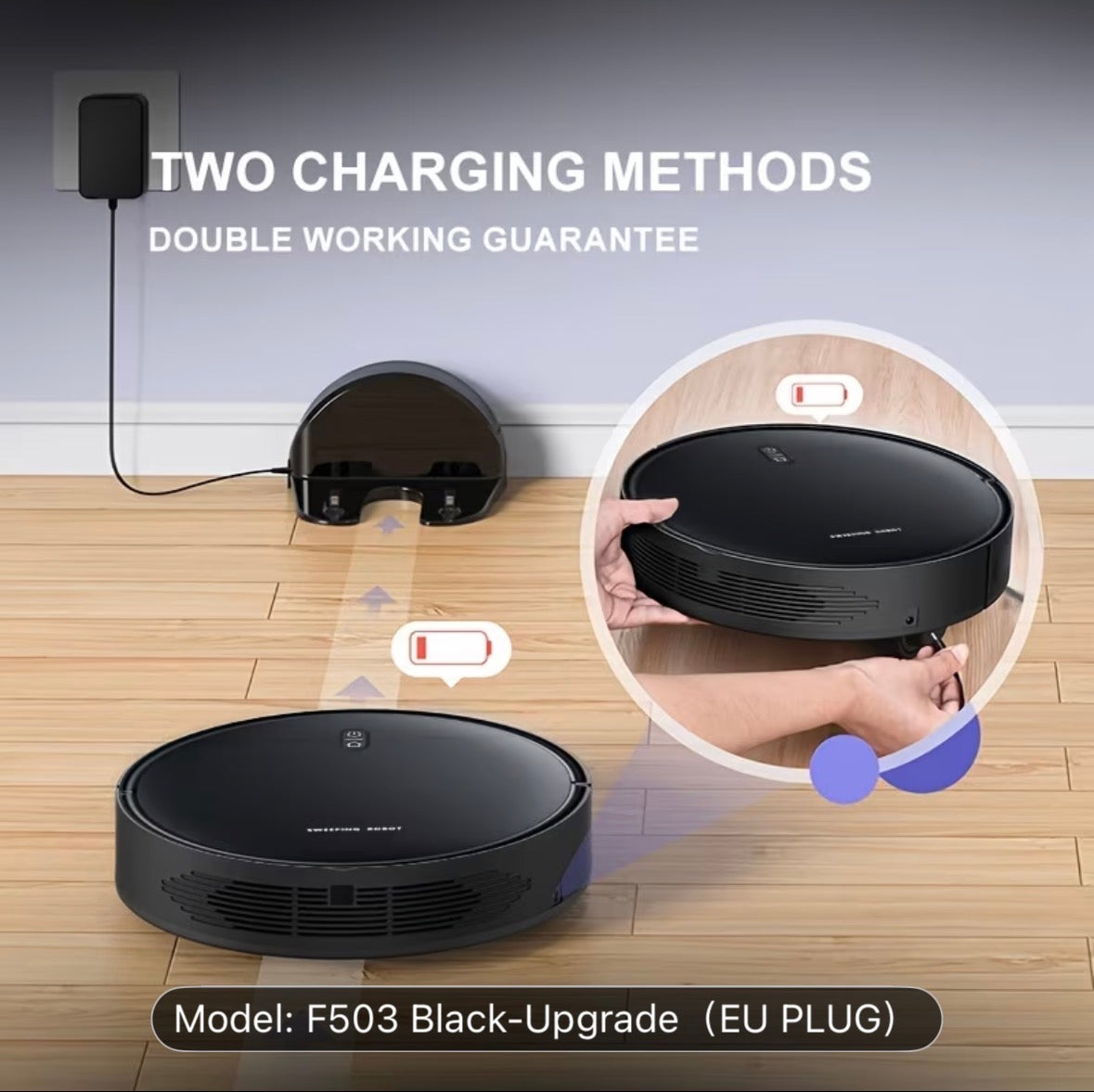 Smart Robot Vacuum Cleaner – Automatic Floor Cleaning with Suction & Mop for Dust, Pet Hair & Mess‑Free Home - UltraChic
