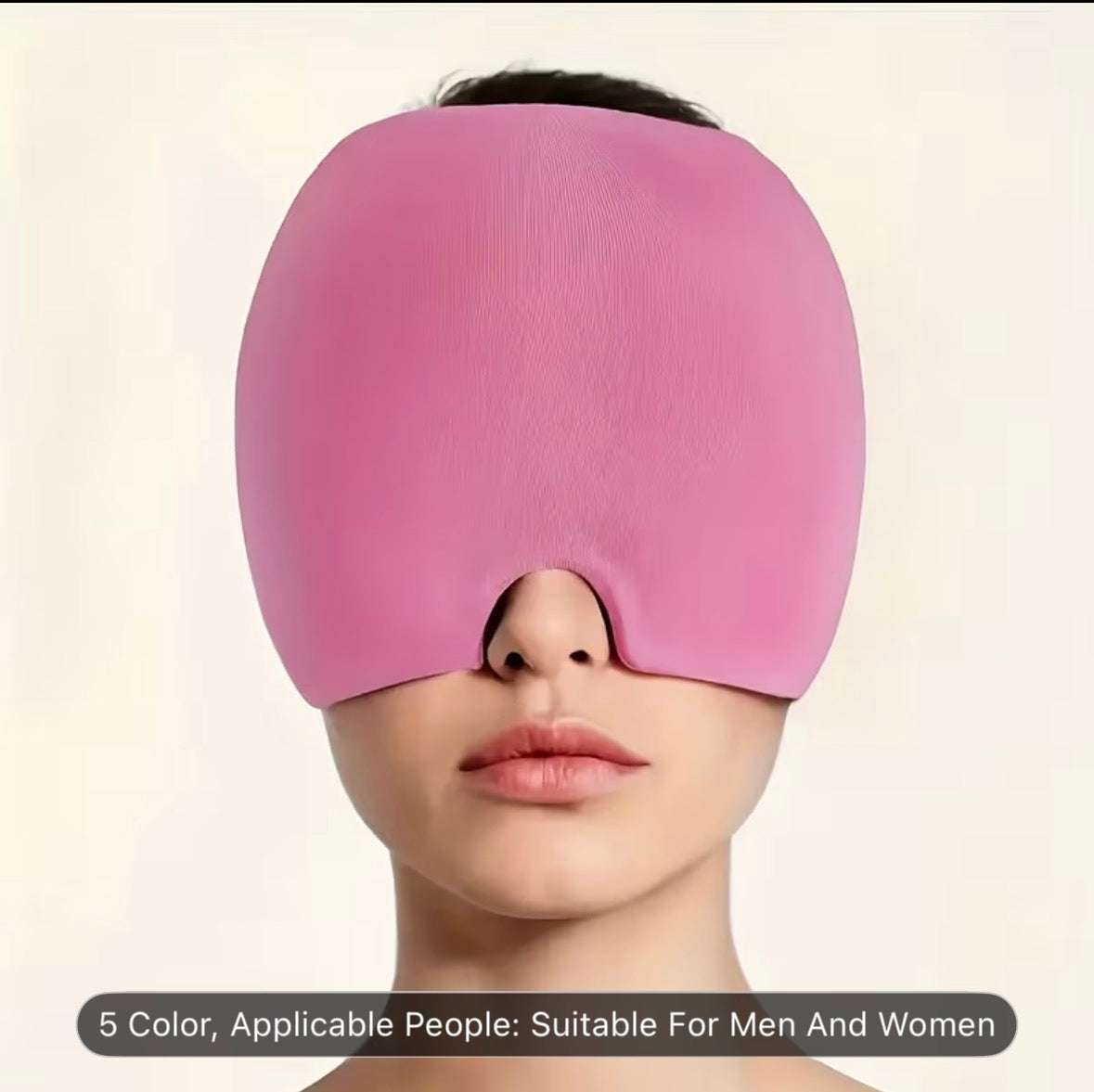 Reusable Cold Gel Relax Cap – Cooling Eye & Face Mask for Headache, Migraine Relief, Stress & Better Sleep