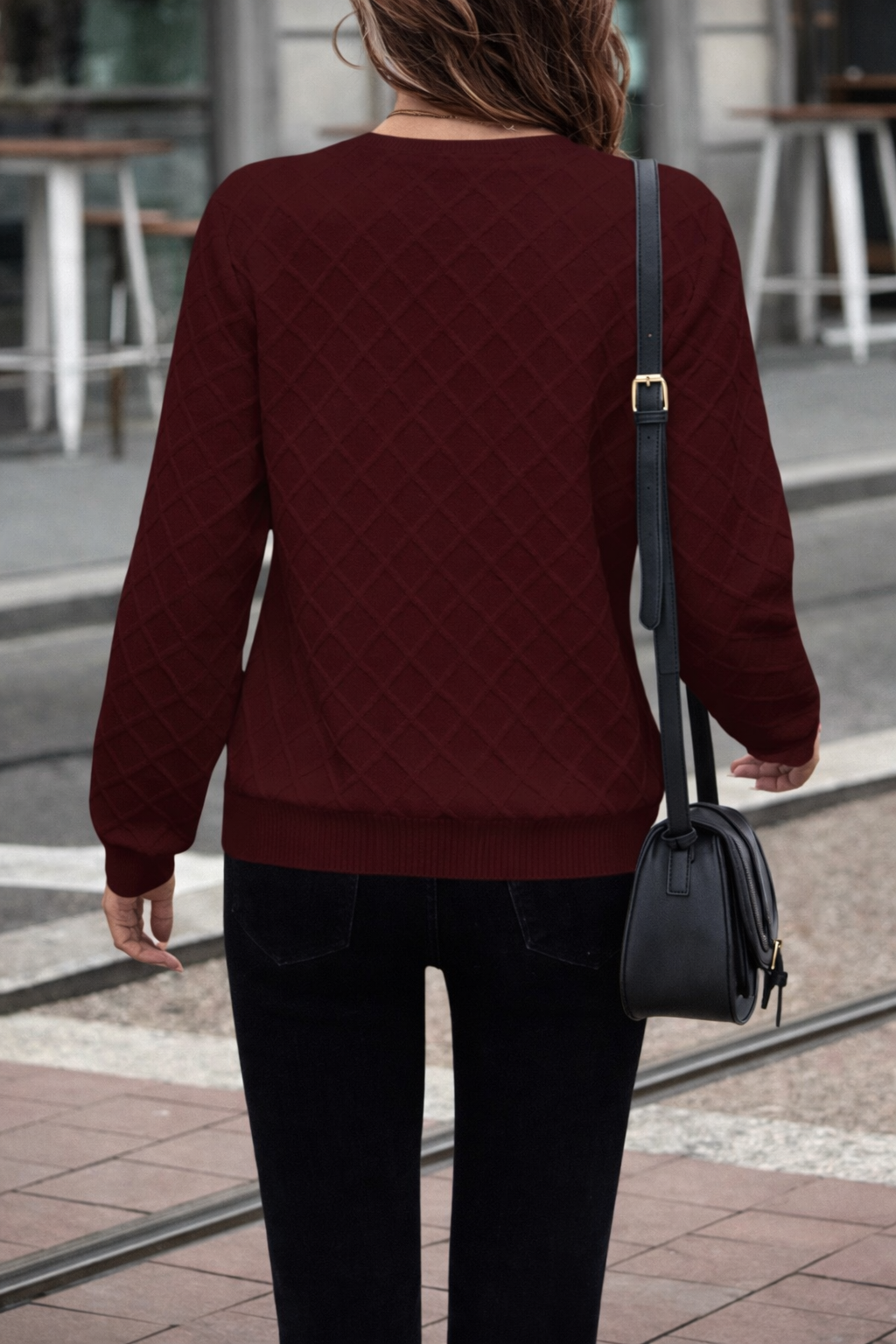 Women’s Textured Zip Sweatshirt – Cozy Fall Casual Top - UltraChic
