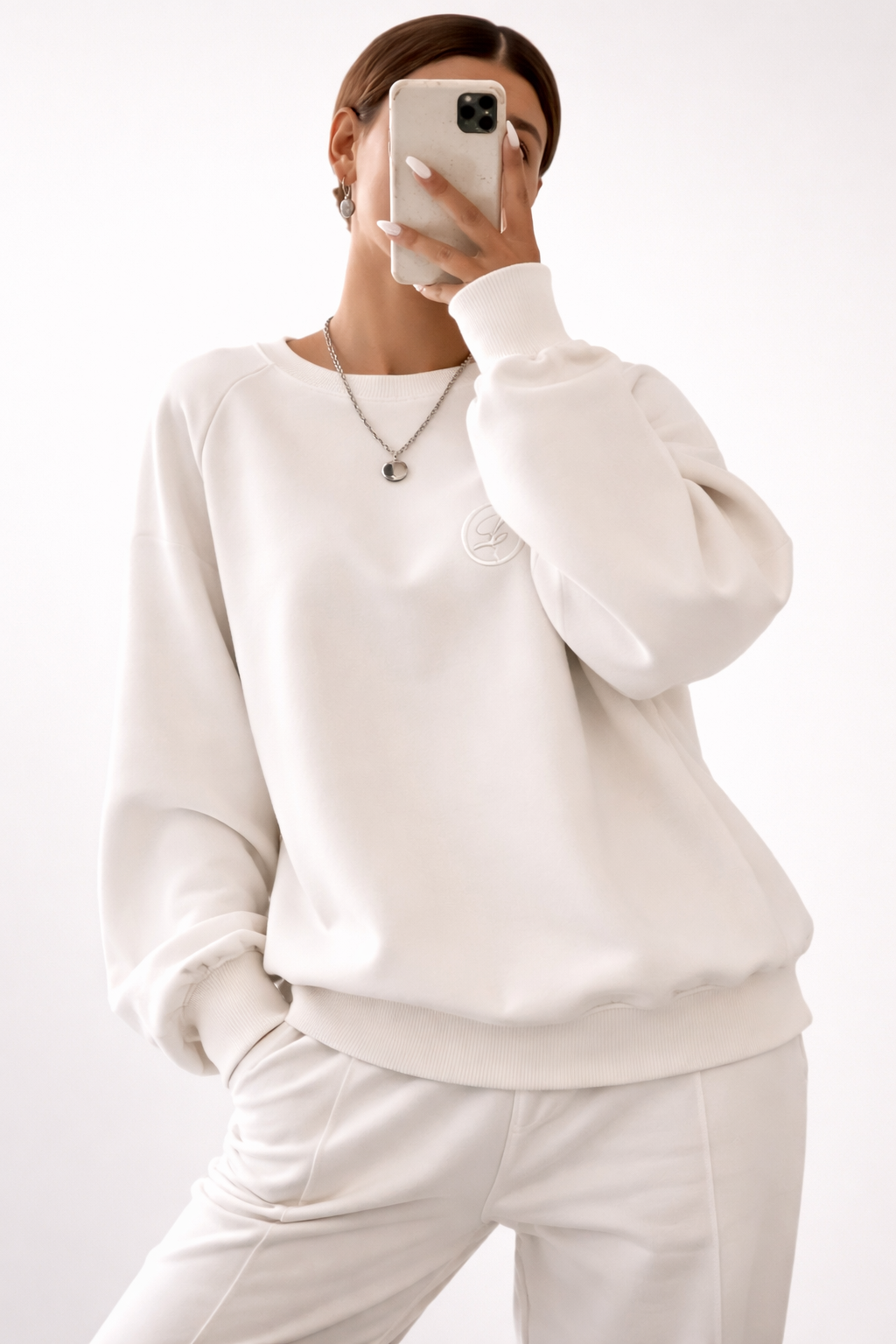 Women’s Graphic Embroidery Sweatshirt – Loose Fit Fall Casual Top