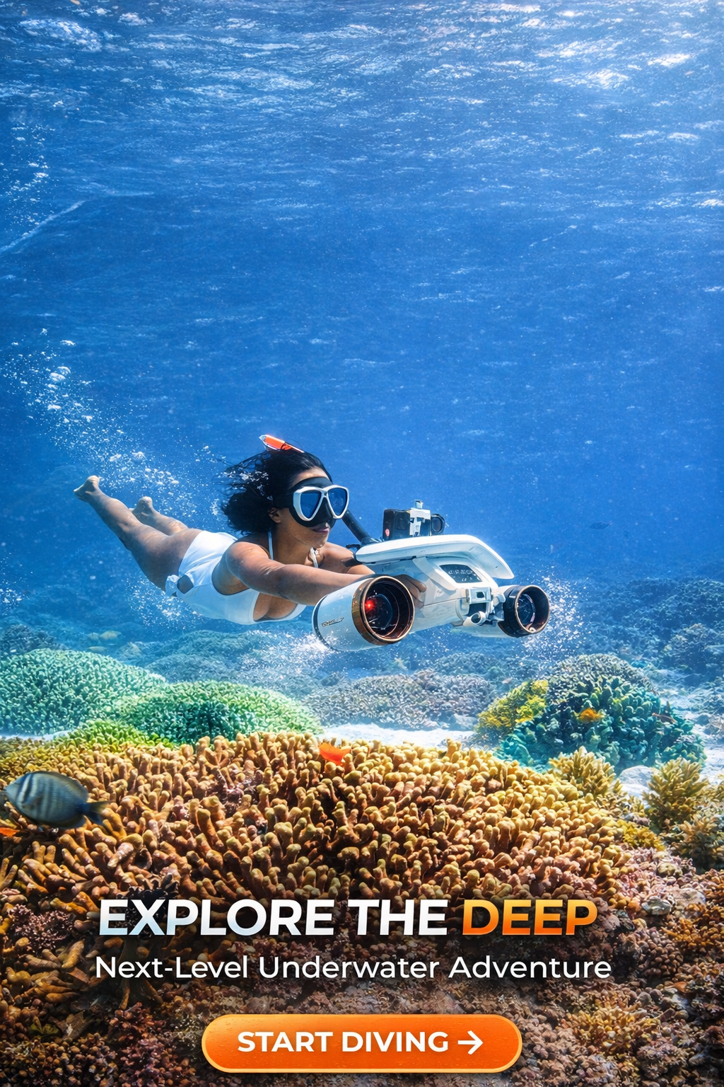 Underwater Scooter High-Speed Electric Dive Propulsion Device – Luxury Summer Water Sports Gear