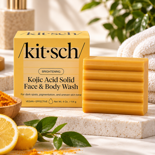 Kitsch Kojic Acid Face & Body Cleansing Bar – Brightening Soap for Dark Spots & Uneven Skin Tone