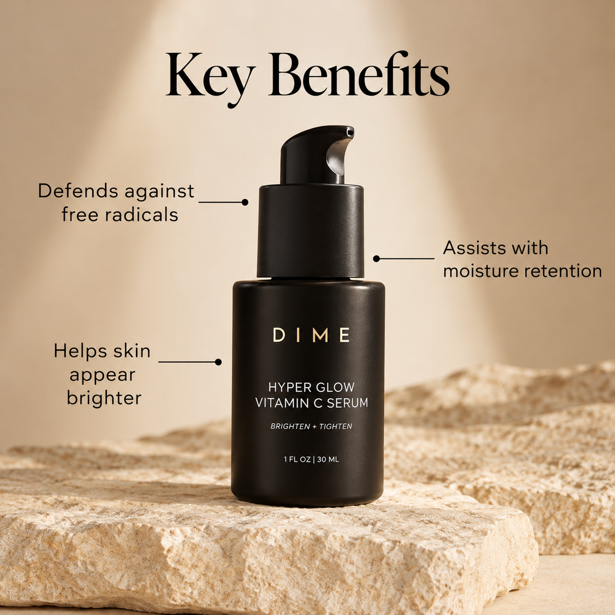 DIME Beauty Hyper Glow Vitamin C Serum 30ml – Brightening & Hydrating Face Serum