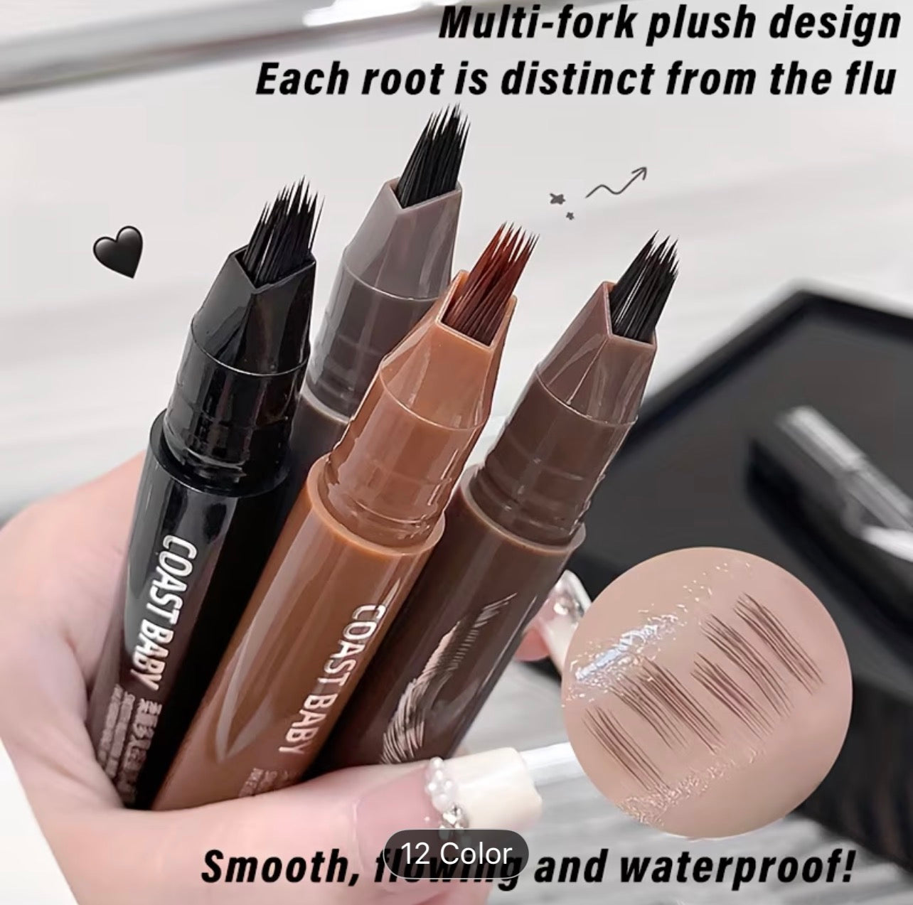 Just Dropped 🔥 Microblading Eyebrow Pen Waterproof Natural Hair Stroke Brow Pencil for Perfect Brows 💖