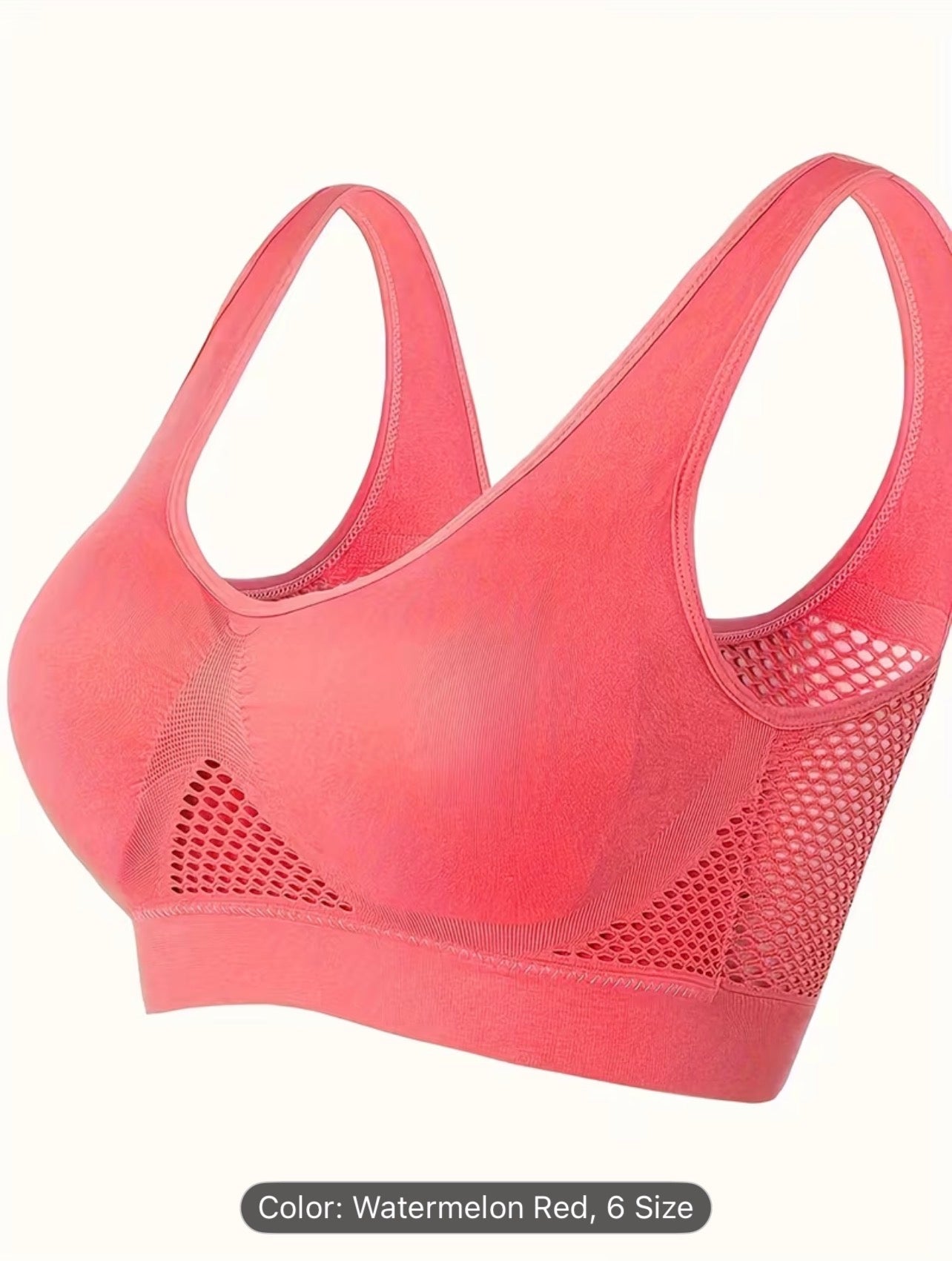Women’s Seamless Sports Bra with Pads – Breathable High-Stretch Wireless Gym & Yoga Activewear Top