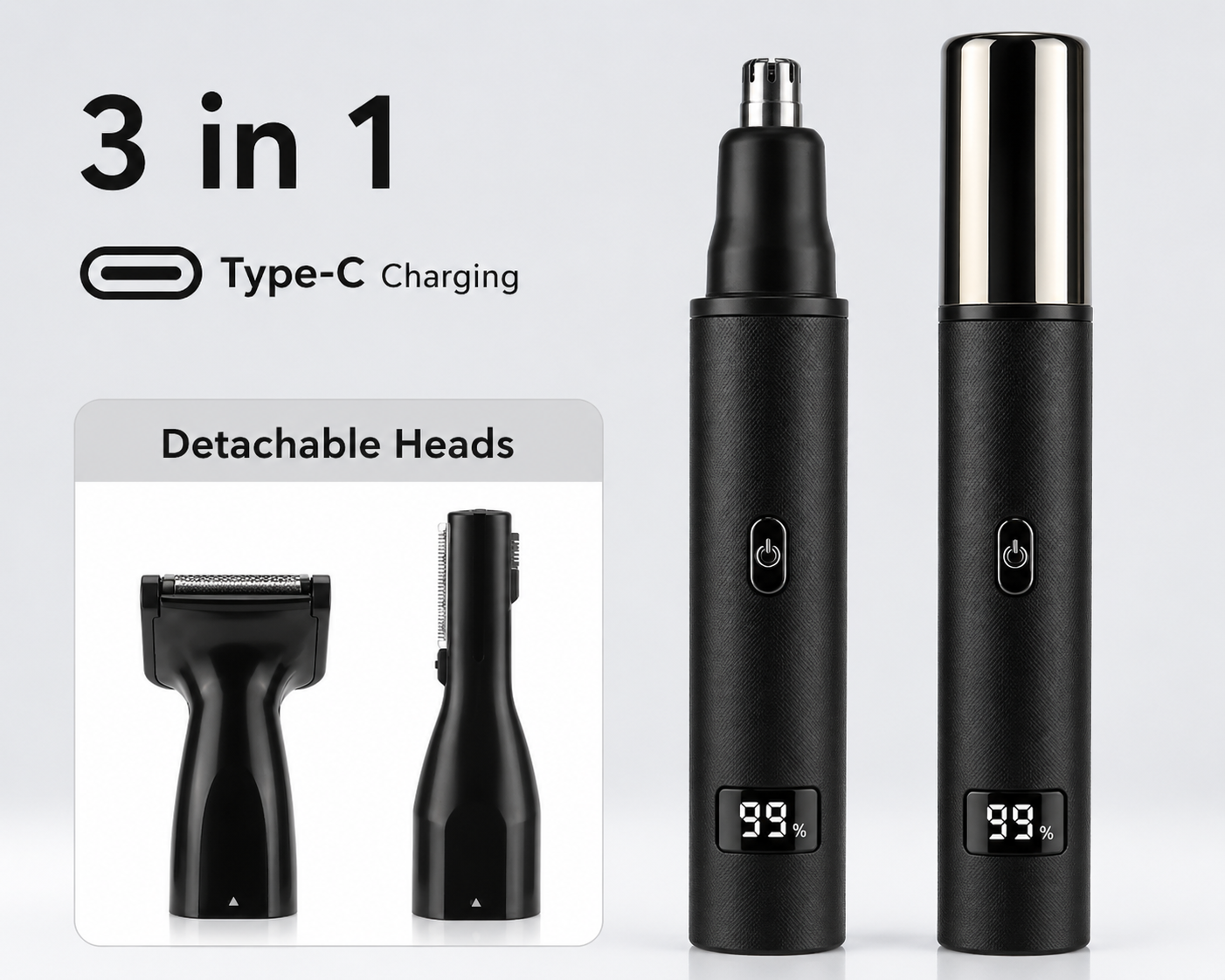 Nose Hair Trimmer Rechargeable Precision Grooming Clean Polished Look Instantly All Season Men - UltraChic