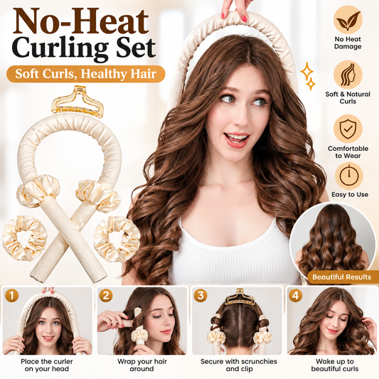Heatless Curling Set – No-Heat Overnight Hair Curler