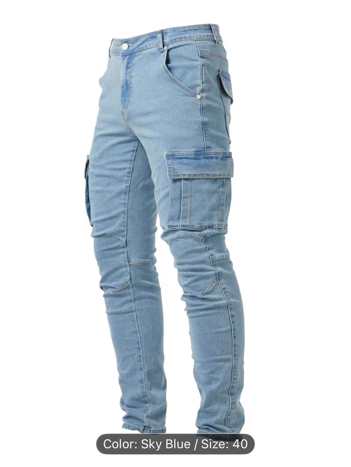 Men’s Slim-Fit Stretch Jeans with Multiple Pockets – Comfortable Street Style Denim for Everyday & All-Season Wear - UltraChic