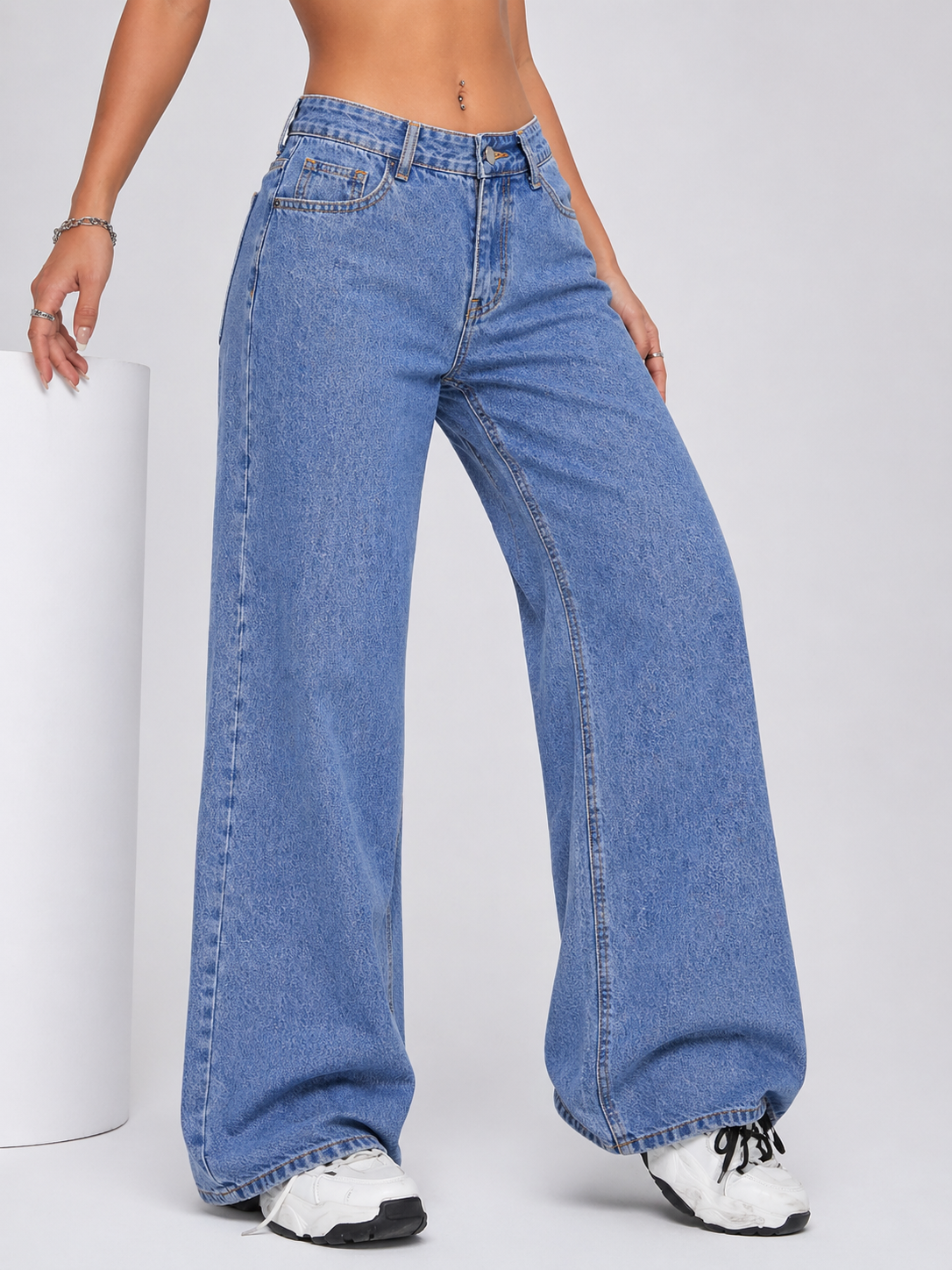 Wide Leg Jeans Relaxed Fit Effortless Chic Look All Season Women