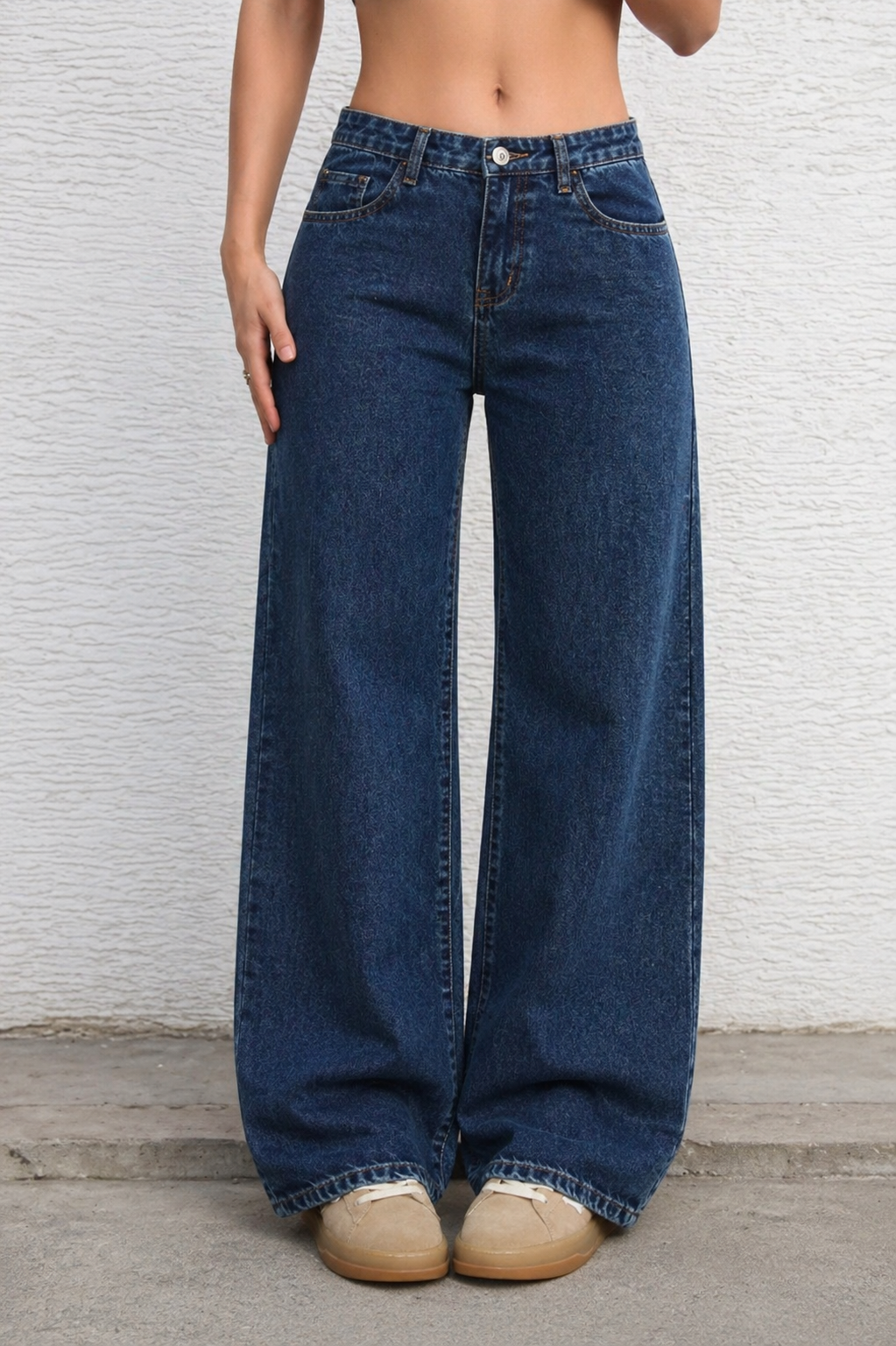 Wide Leg Jeans Relaxed Fit Effortless Chic Look All Season Women