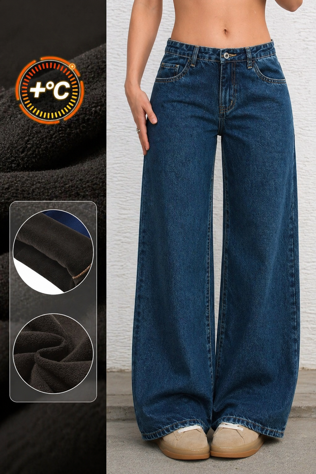 Wide Leg Jeans Relaxed Fit Effortless Chic Look All Season Women