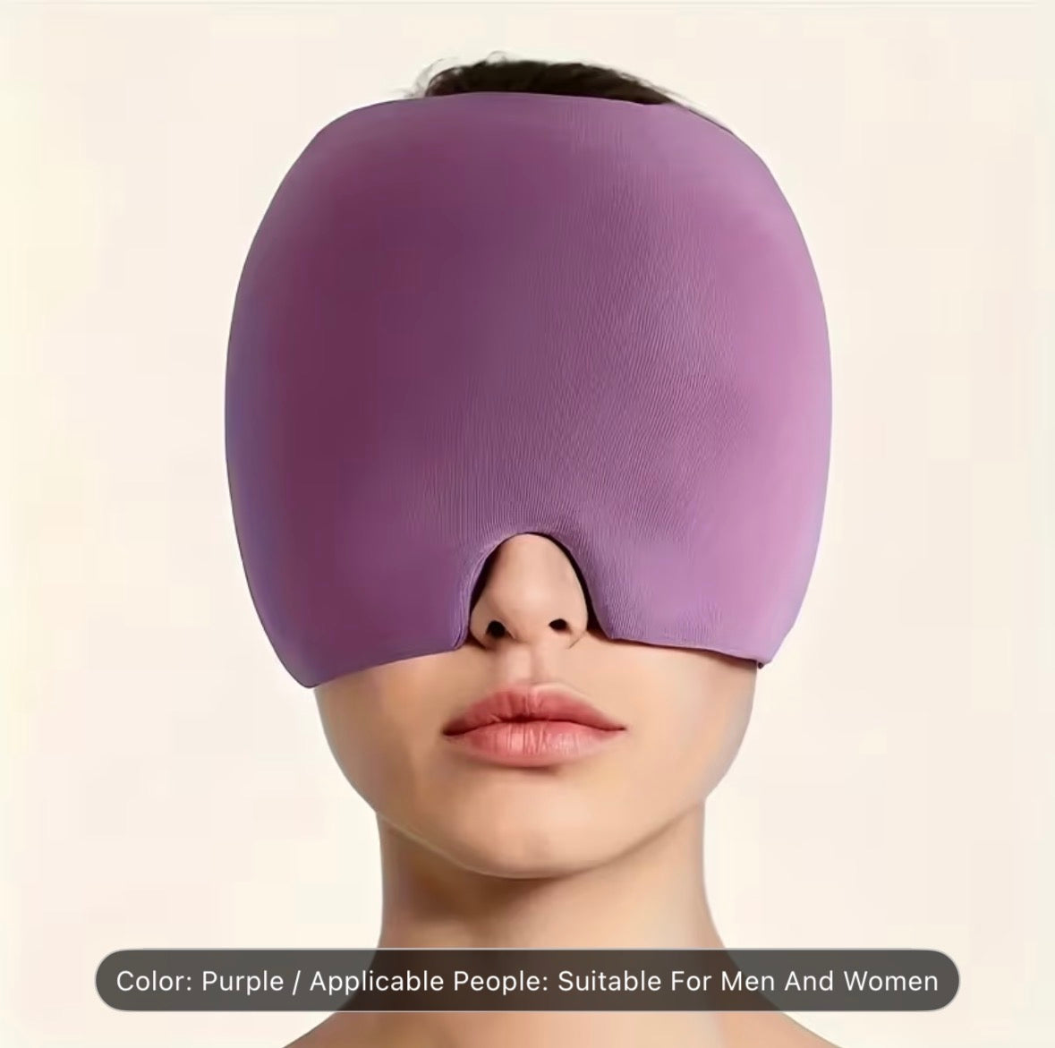 Reusable Cold Gel Relax Cap – Cooling Eye & Face Mask for Headache, Migraine Relief, Stress & Better Sleep