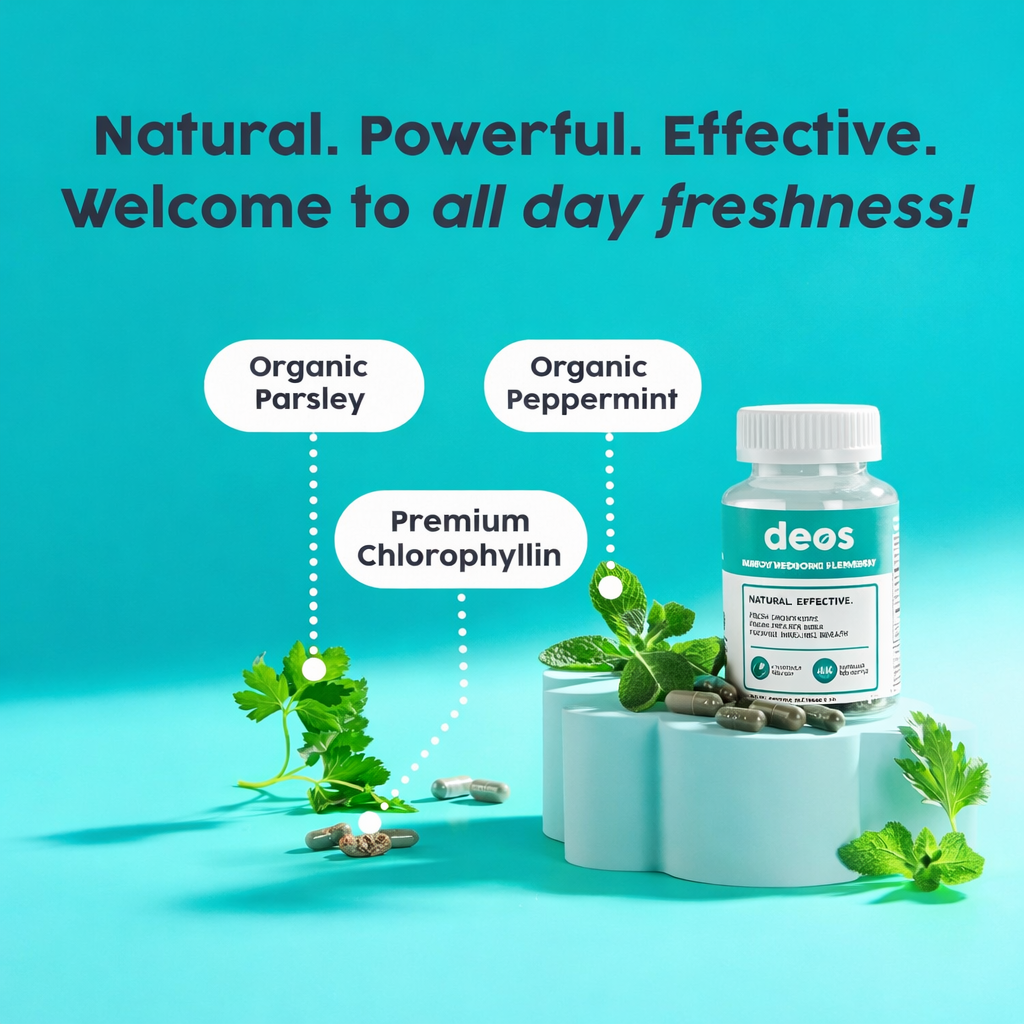 Internal Body Deodorizer Capsules – Natural All-Day Freshness Detox Supplement for Men & Women - UltraChic