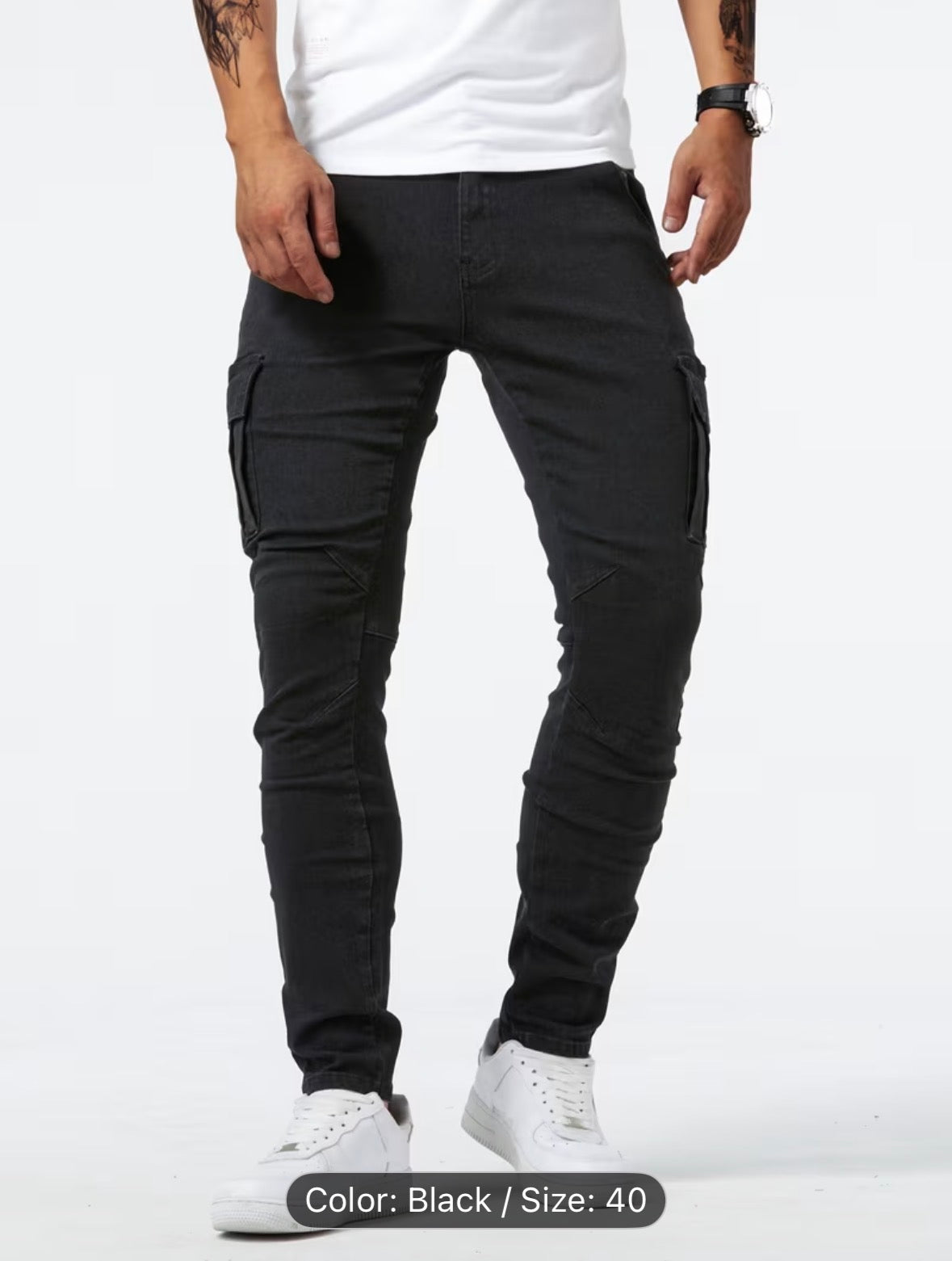 Men’s Slim-Fit Stretch Jeans with Multiple Pockets – Comfortable Street Style Denim for Everyday & All-Season Wear - UltraChic