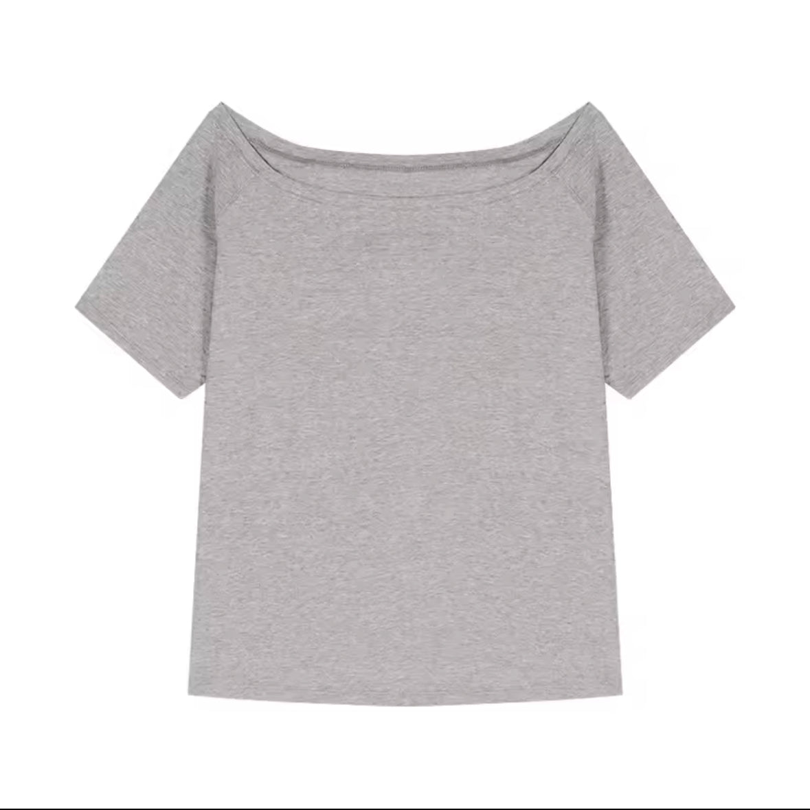 Flirla 2pcs/Set Off-Shoulder Loose T-Shirt – Trendy Oversized Fit for Effortless Style