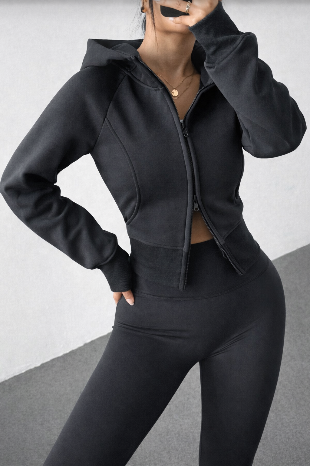 Women’s Thermal Lined Zip-Up Hoodie – Slim Fit Winter Casual Sweatshirt Jacket - UltraChic