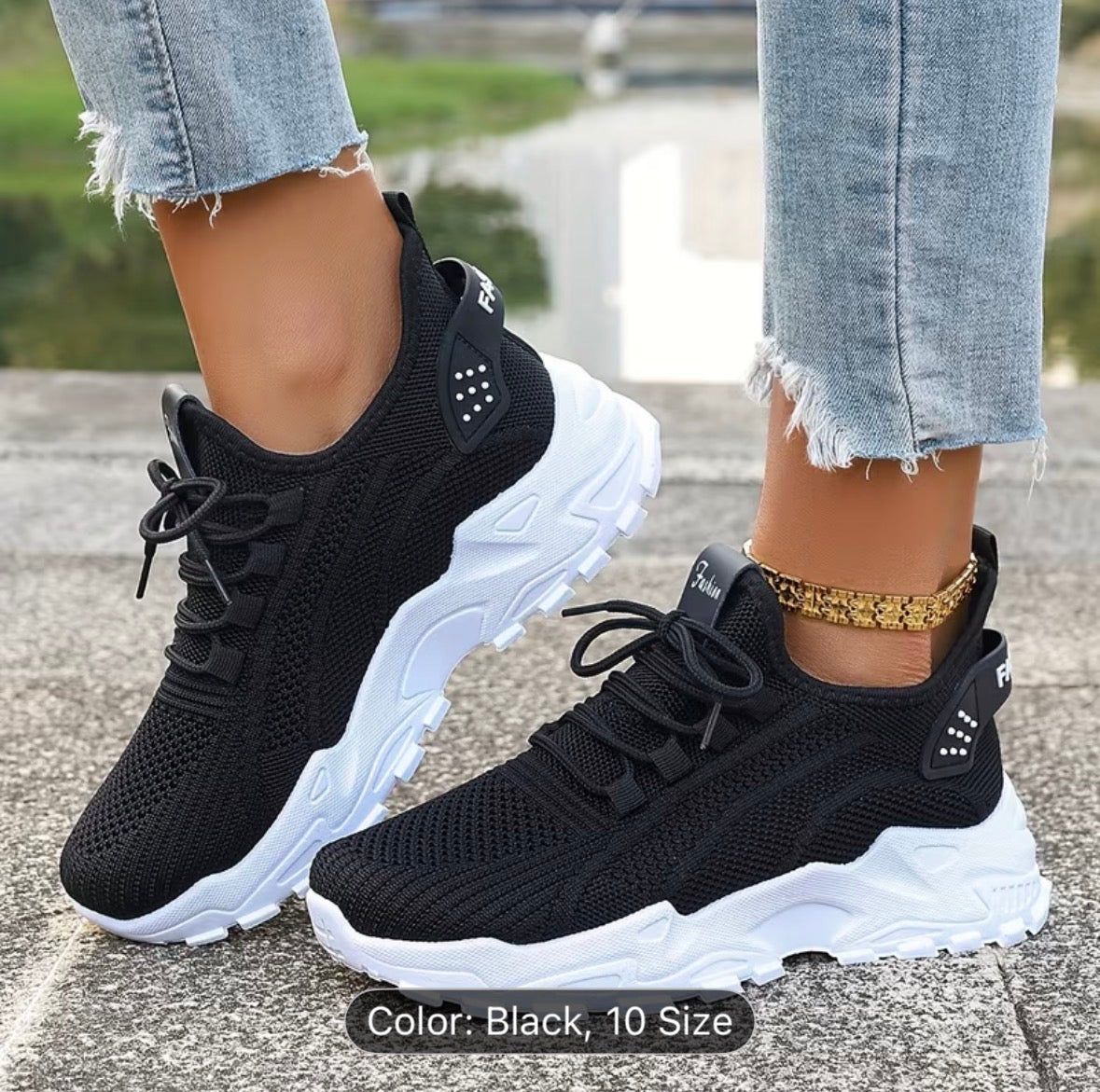 Women’s Breathable Knit Sneakers – Lightweight, Comfortable Low-Top Walking & Running Shoes - UltraChic