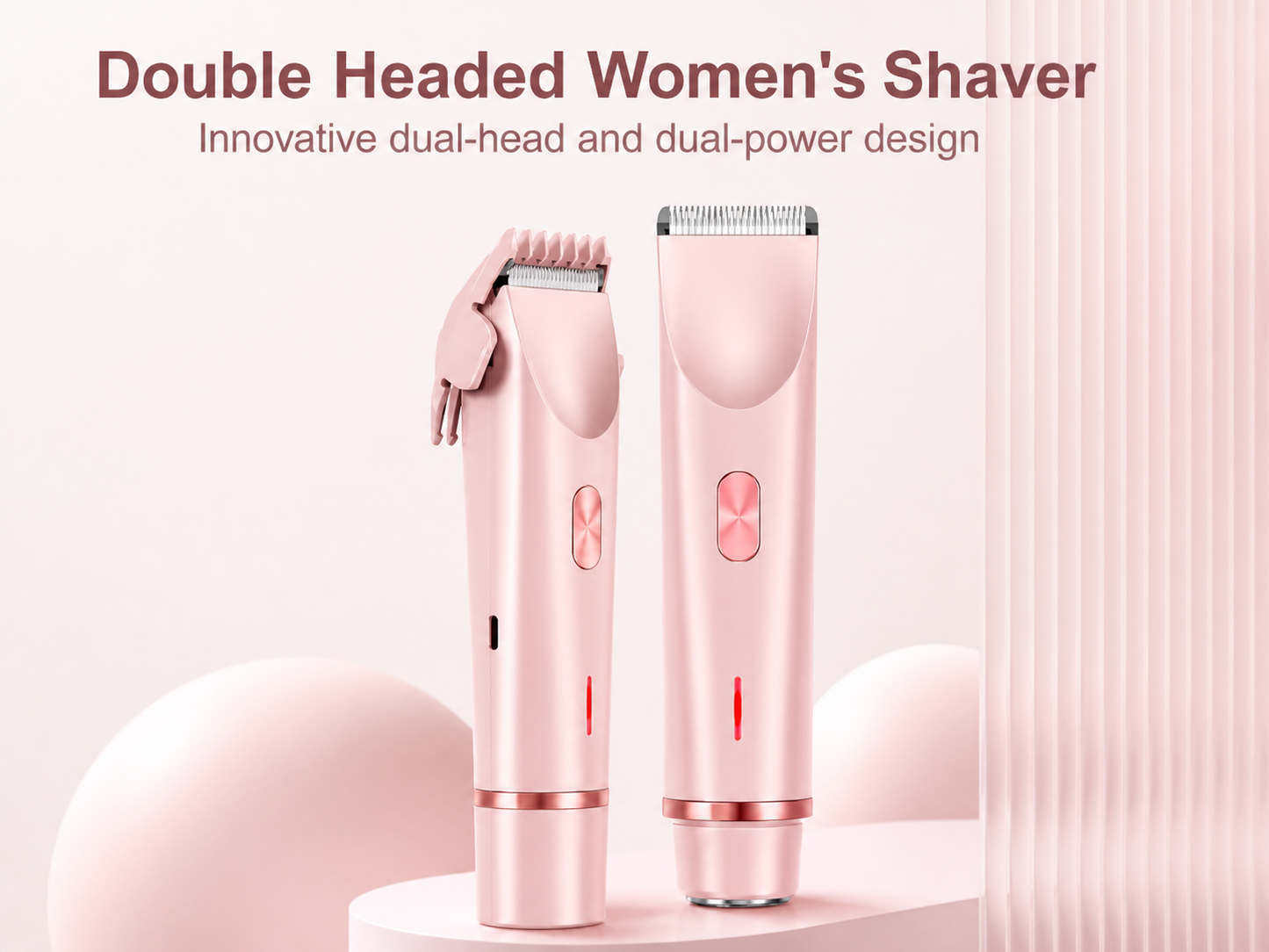 2-in-1 Portable Electric Hair Trimmer for Women – Facial & Bikini Precision Shaver - UltraChic