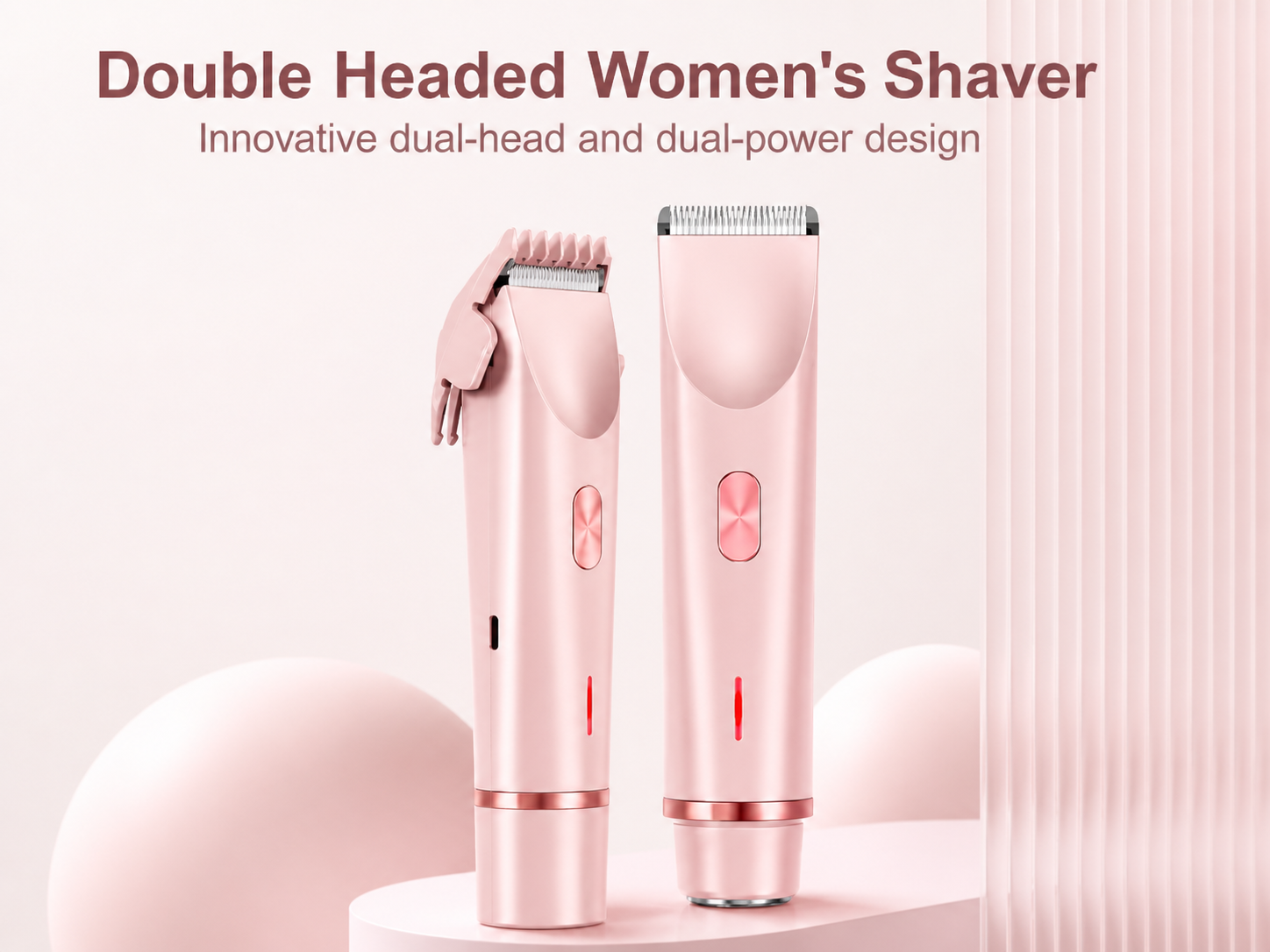 2-in-1 Portable Electric Hair Trimmer for Women – Facial & Bikini Precision Shaver - UltraChic