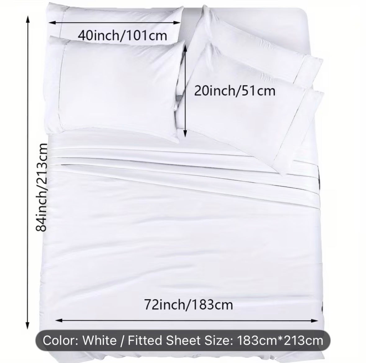 Queen Size 4-Piece Sheet Set – Breathable Cooling Bed Sheets, Hotel Quality Ultra-Soft Wrinkle-Free Bedding