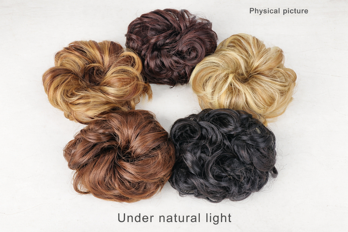 Messy Bun Hair Piece Scrunchie – Wavy Curly Synthetic Chignon Ponytail Thick Updo Hair Extension for Women - UltraChic